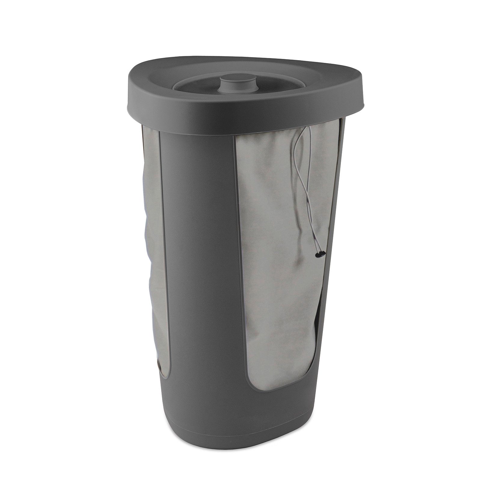 ROTHO Flaschensammler FABU 50l Pfandflaschen-Sammler mit 2 waschbaren Beuteln – geruchsfrei (2 waschbare Stoffbeutel, 1 Rahmen), Swiss Design, platzsparend, werkzeuglos & waschbar