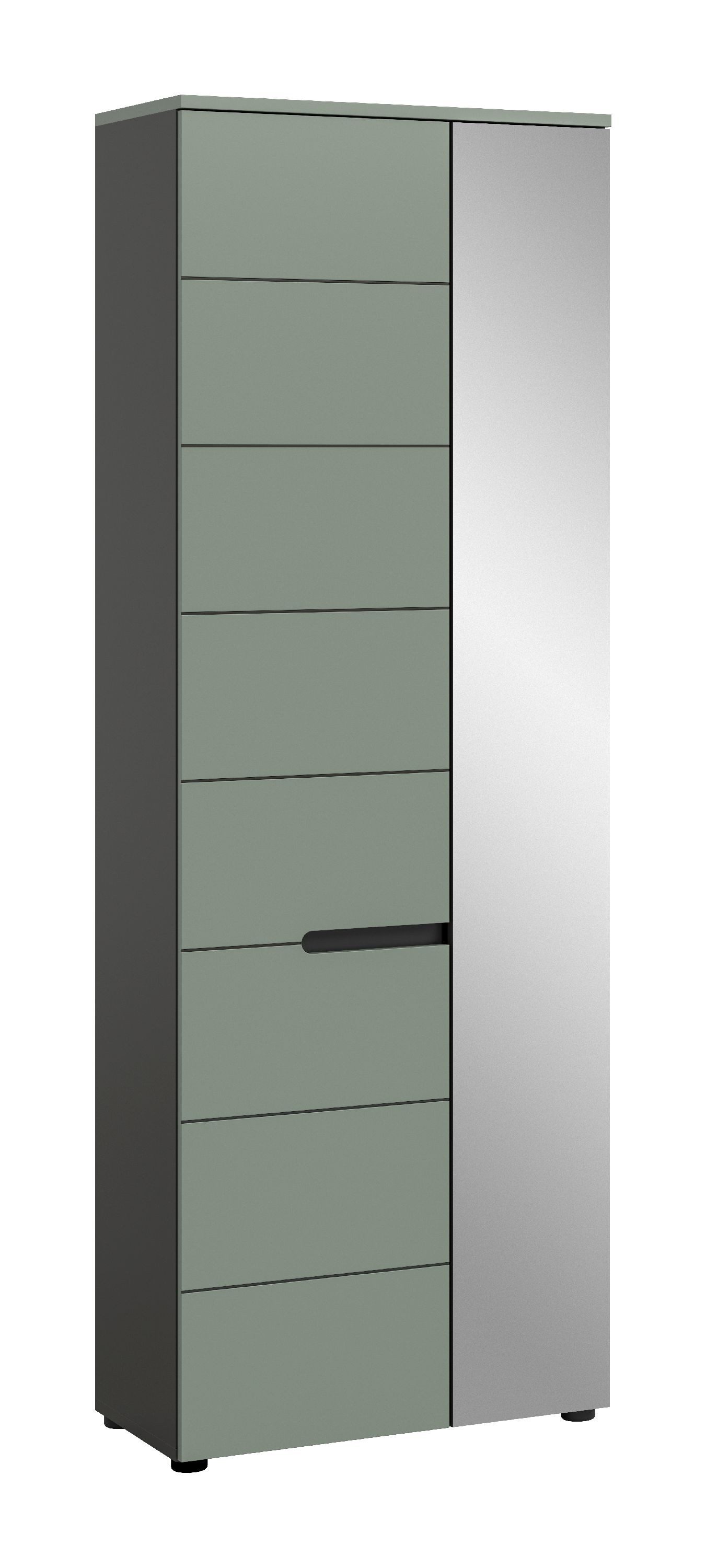 xonox.home Garderobe, Smoke Green Melamin beschichtet modern 190x65x37 cm