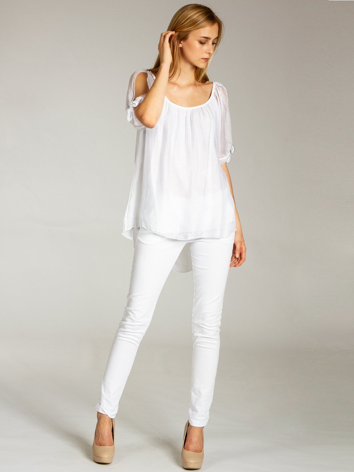 Caspar Shirtbluse BLU020 lange leichte elegante günstig online kaufen