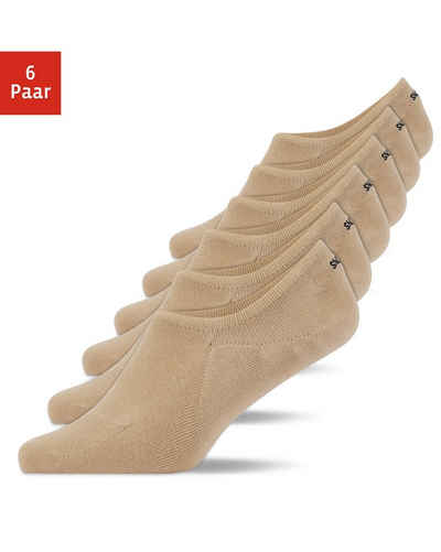 SNOCKS Füßlinge Invisible Socks Sneaker Socken Damen & Herren (6-Paar) aus Bio-Baumwolle, rutschfest und unsichtbar in den Schuhen