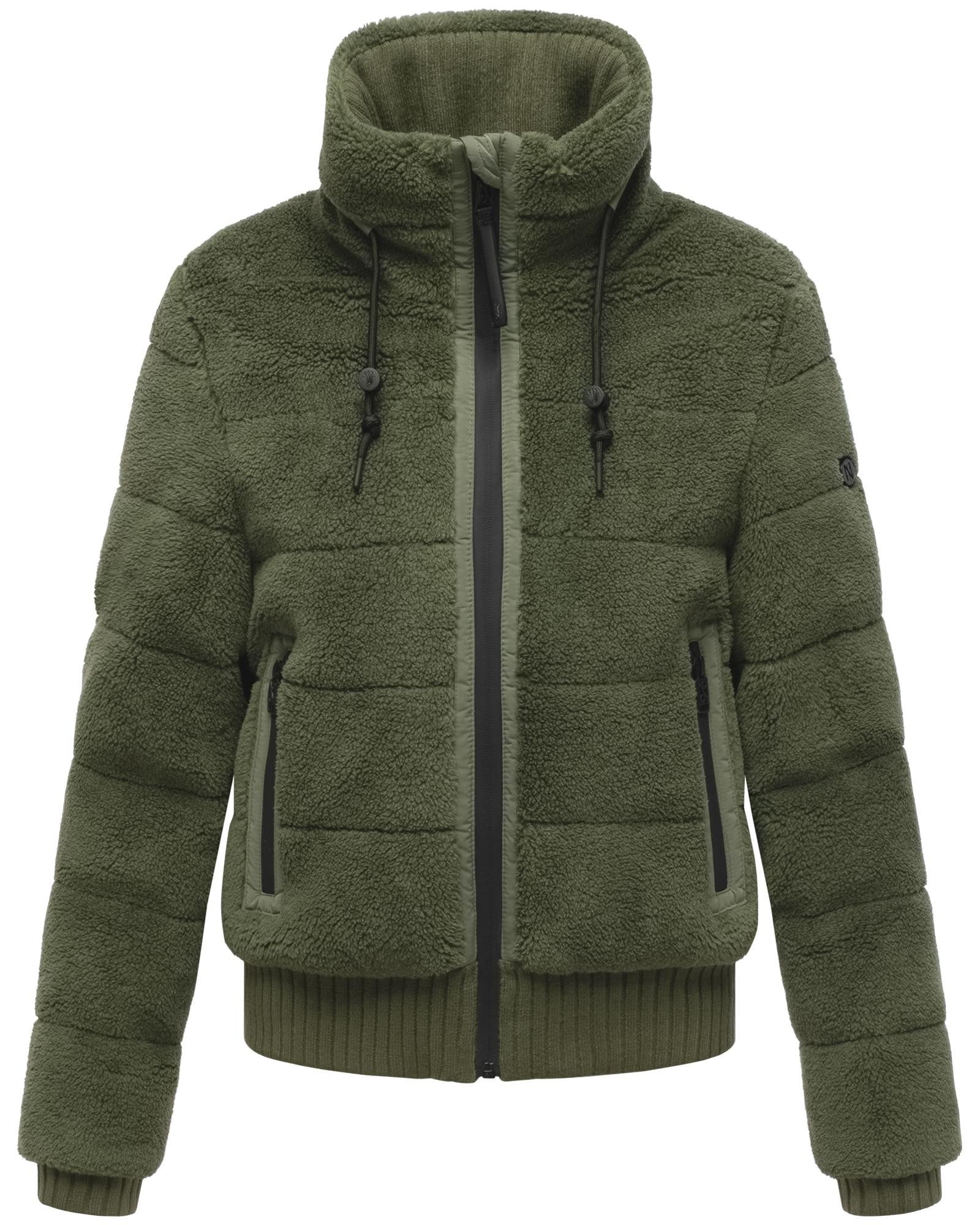 Navahoo Plüschjacke Schneepuder 14 warme Damen Teddyjacke für den Winter