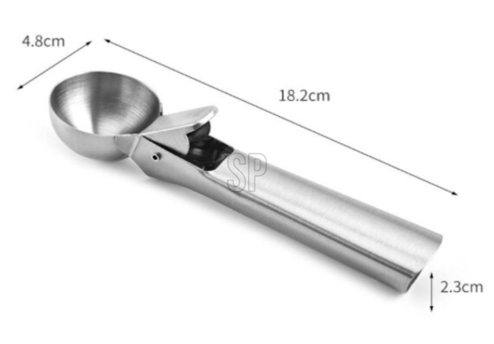 Koopman Eisportionierer Edelstahl Ø 4,8CM 2 er Set, Edelstahl, Eislöffel, 2 Stk, Ø 4,8cm, Eisformer