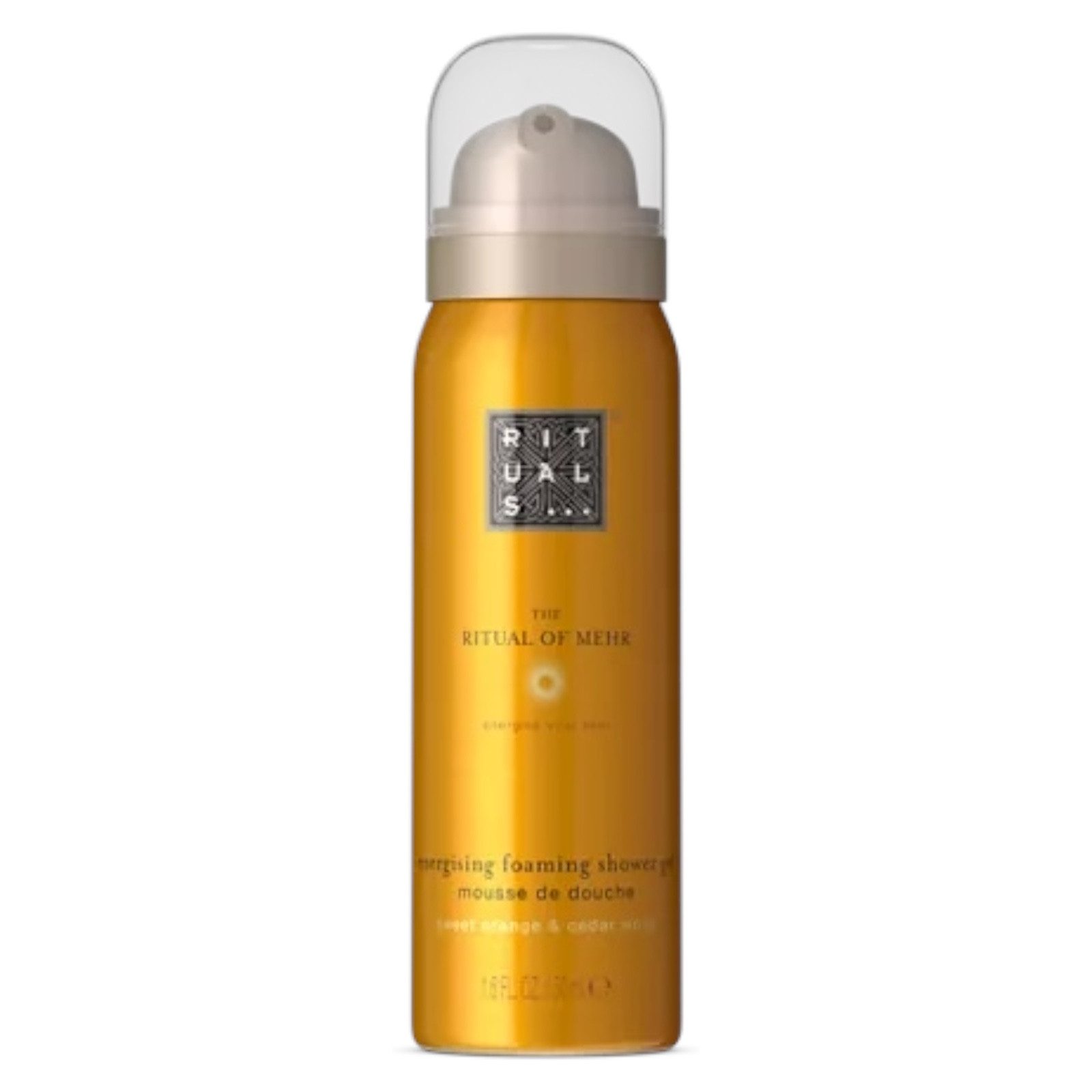 Rituals Duschschaum 50 ml The Ritual of Mehr Foaming Shower Gel 50 ml, Kombination aus frischen Zitrus- und aromatischen Holznoten