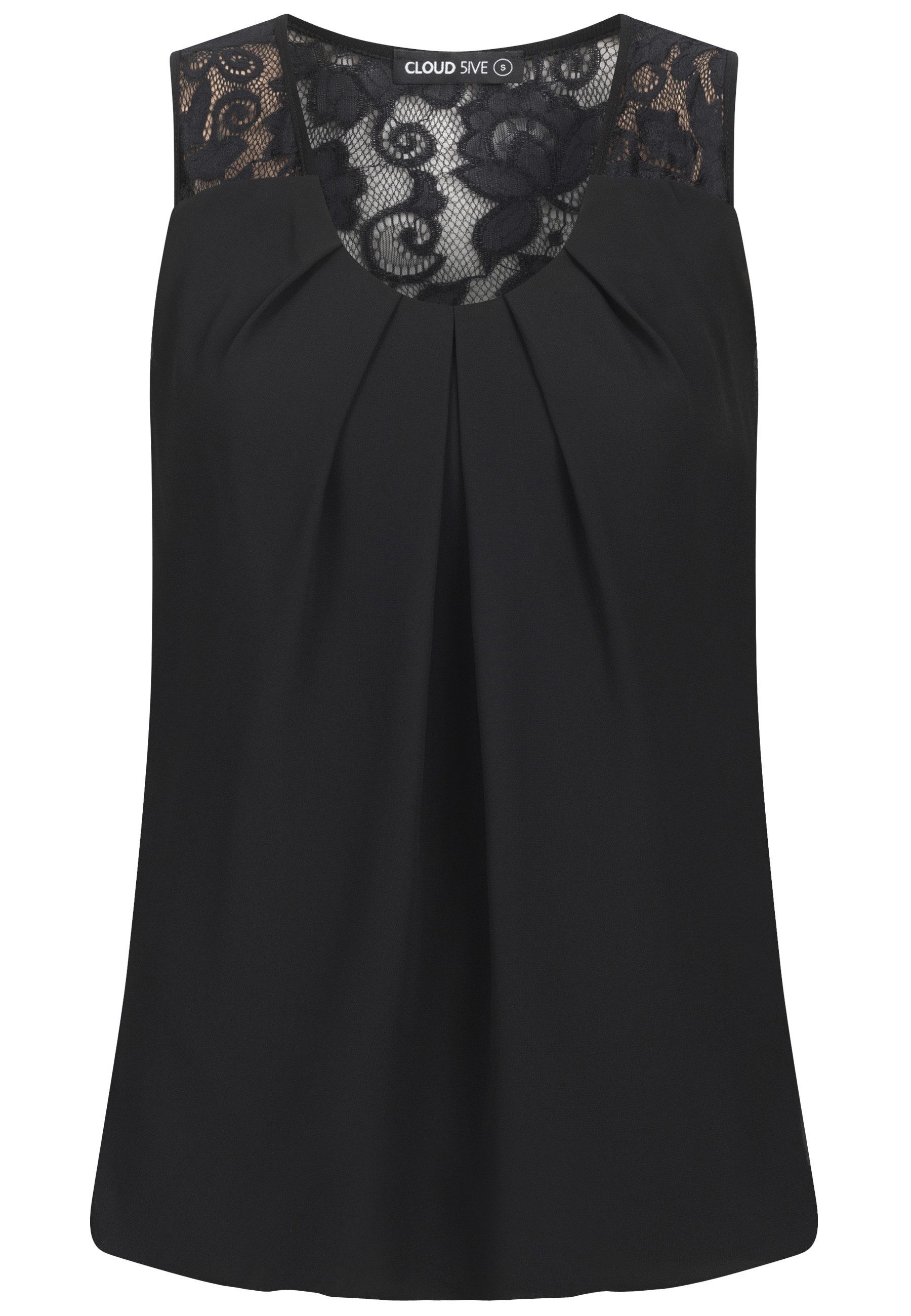 CLOUD 5IVE Klassische Bluse CLOUD 5IVE Damen Cloud5ive Damen Chiffon Top mit Spitzendetails