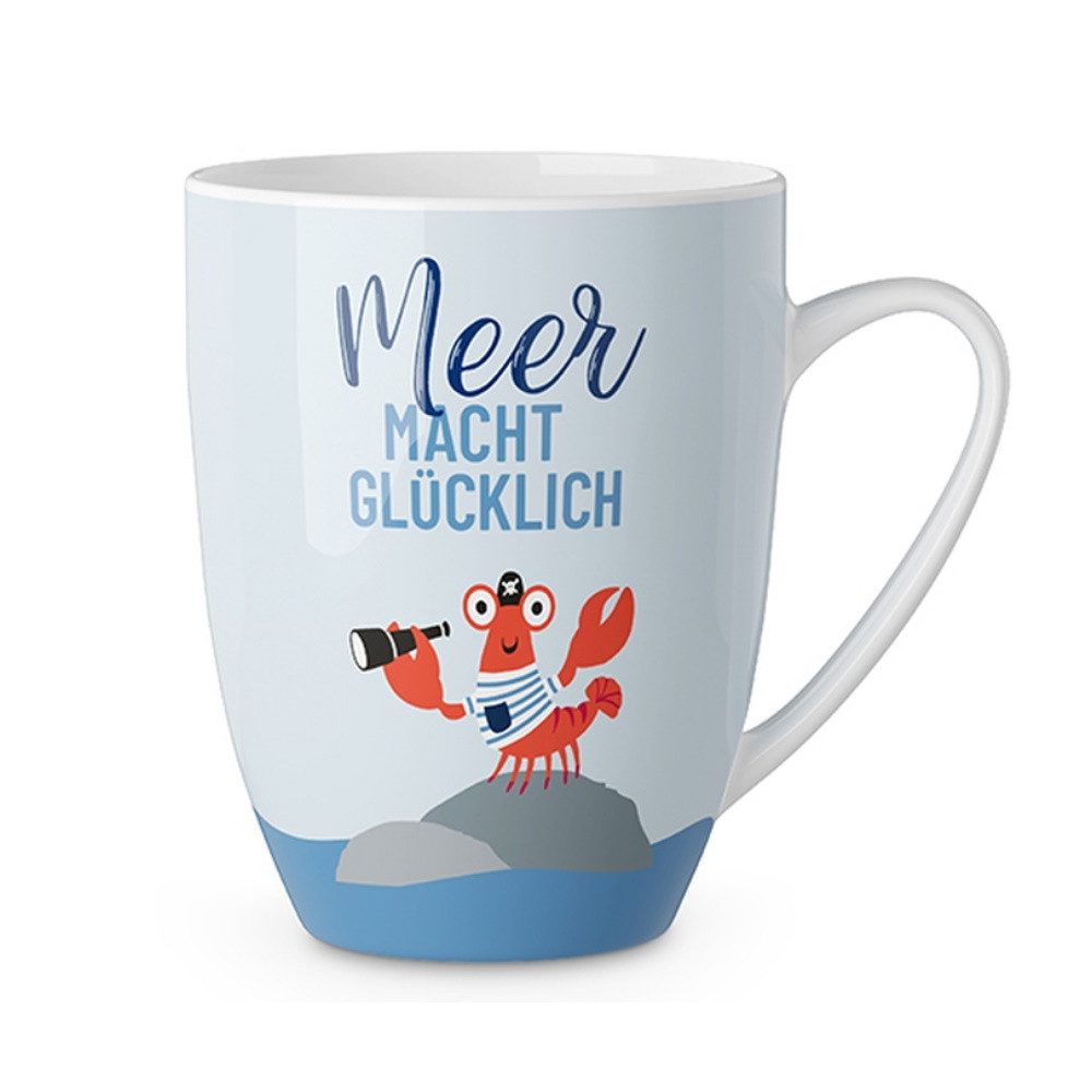 La Vida Tasse Meerfreunde, Porzellan, Spülmaschinengeeigenet, Mehrfarbig, Motiv: Krabbe