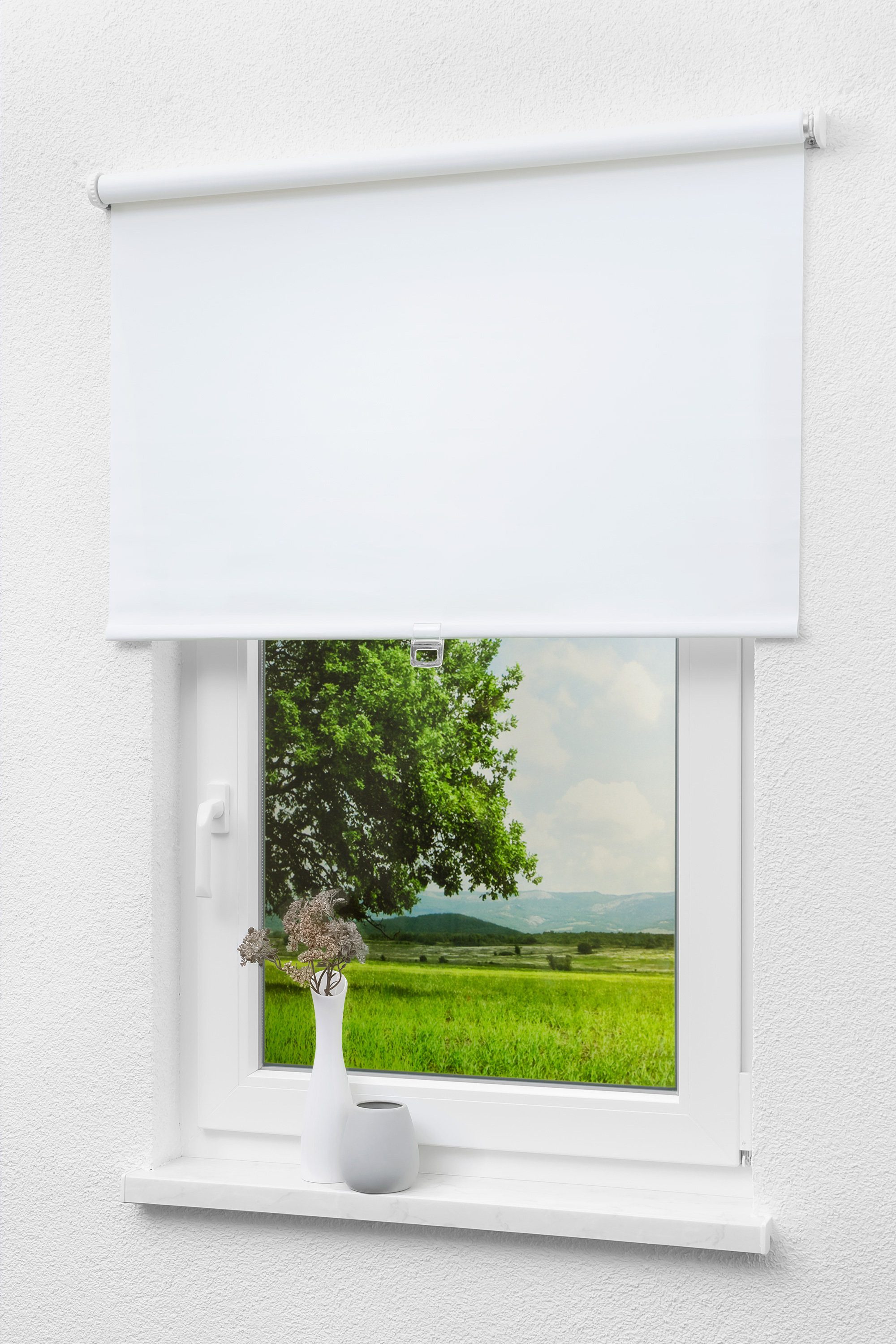 Rollo Qualitätsspringrollo Tageslicht Weiß, LYSEL®, blickdicht, HxB 190x62cm