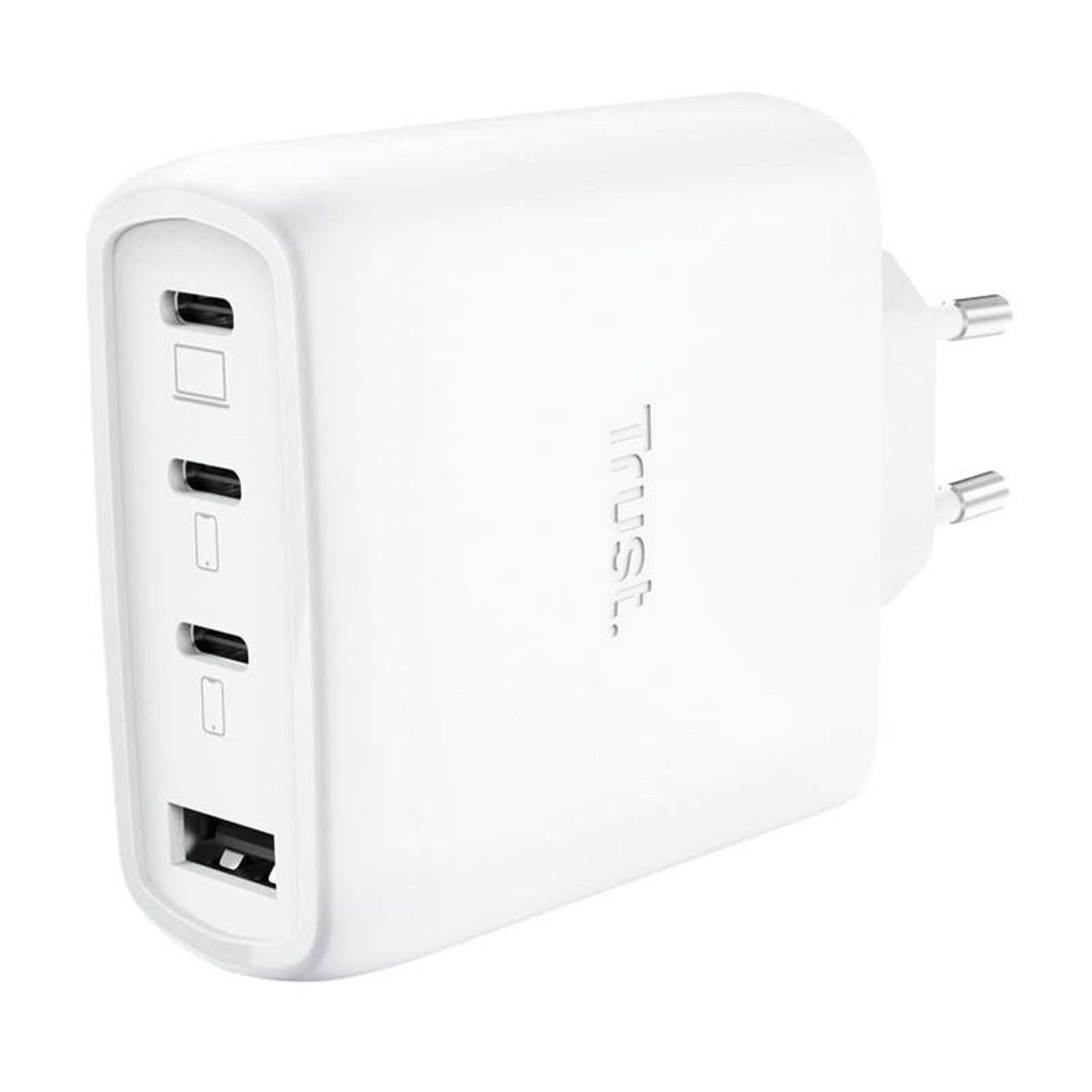 Trust TRU MAXO 65W 4P GAN Charger WH Ladestation (Schneller 65W 4-Port USB-C Netzladegerät)