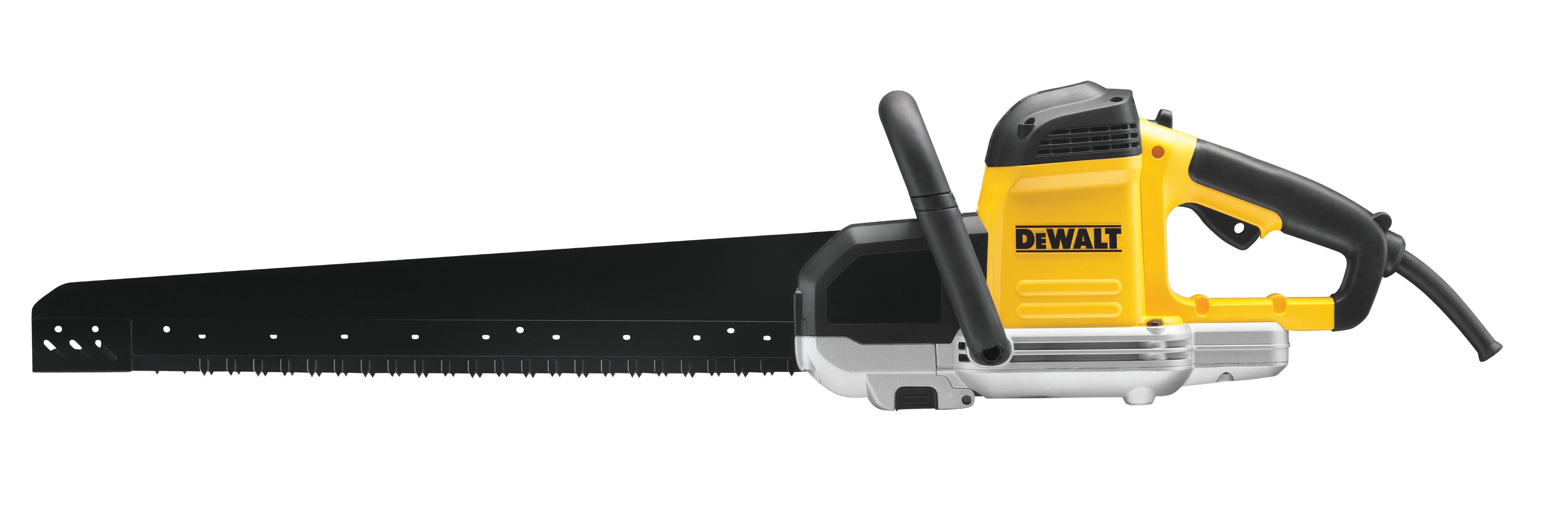 DeWalt Säbelsäge DWE397 - Spezialsäge min-1 1700W, Alligator, innerhalb 0,2 3.000 500mm, 430mm, Leerlaufhub Schwertlänge Sekunden, Sägeblatt-Schnellstopp