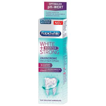 Rapid white Zahnbleaching-Paste Zahncreme Zahnpasta WHITE + STRONG BOOSTER pH-Wert optimal 6 x 75 ml