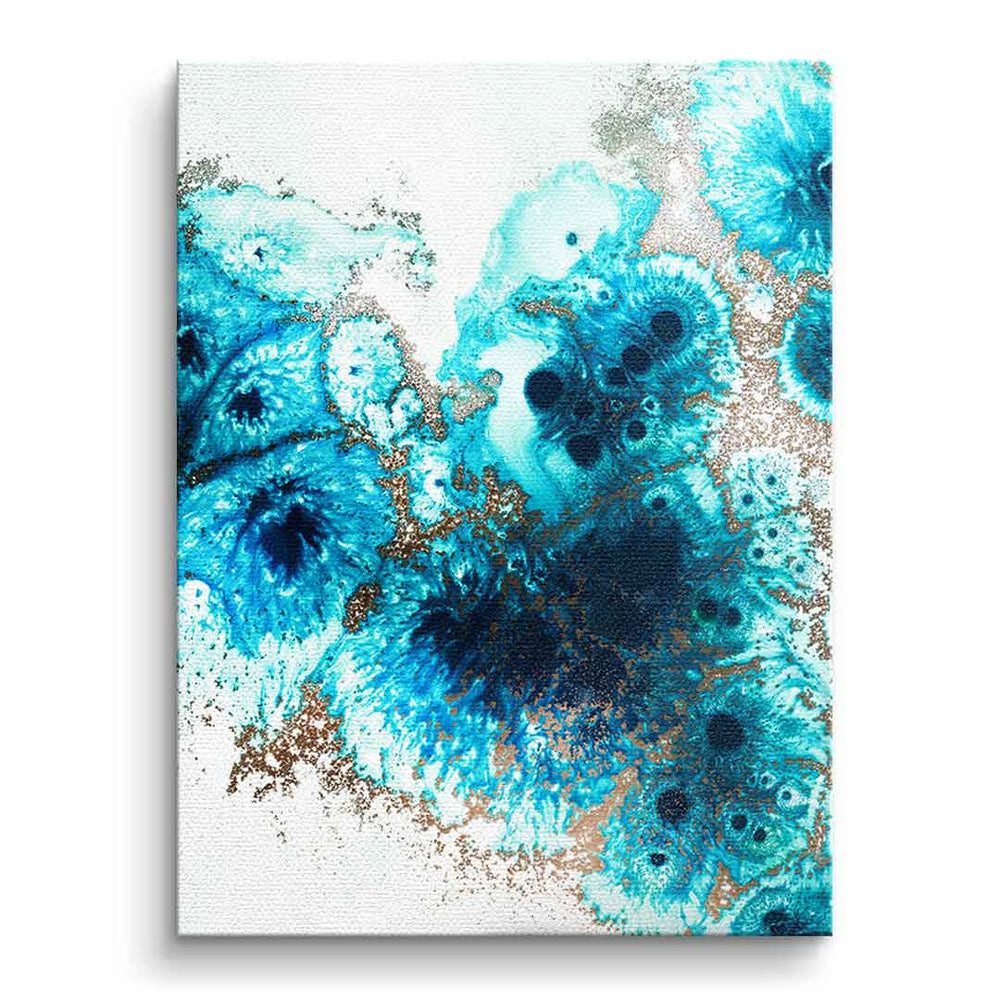 DOTCOMCANVAS® Leinwandbild Aqua Aurora 2, Leinwandbild Aqua Aurora 2 blau türkis abstrakt Wandbild Kunstdruck
