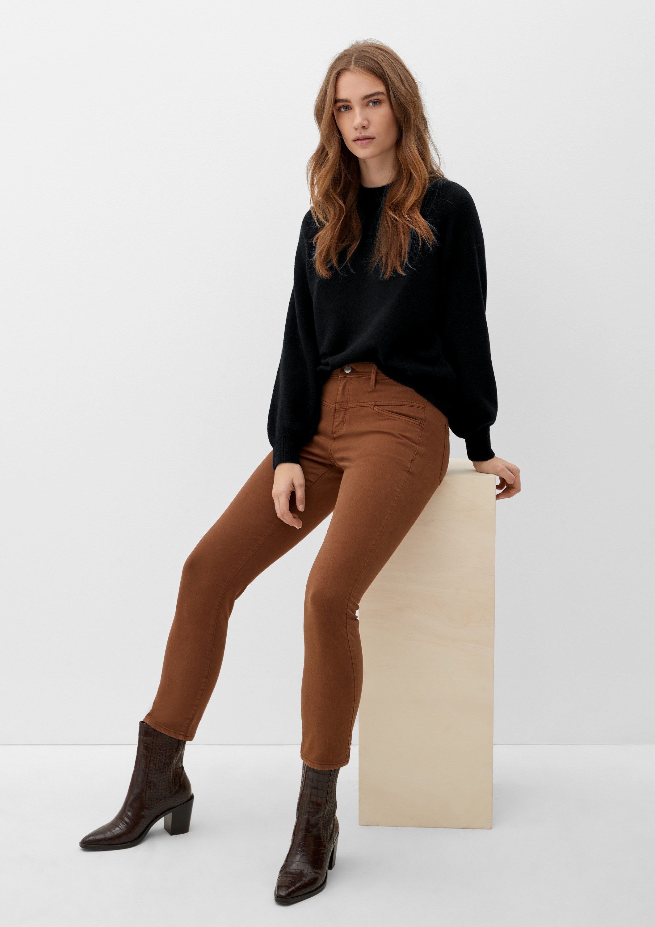 s.Oliver Longpullover Strickpullover Strickpullover aus Wollmix günstig online kaufen