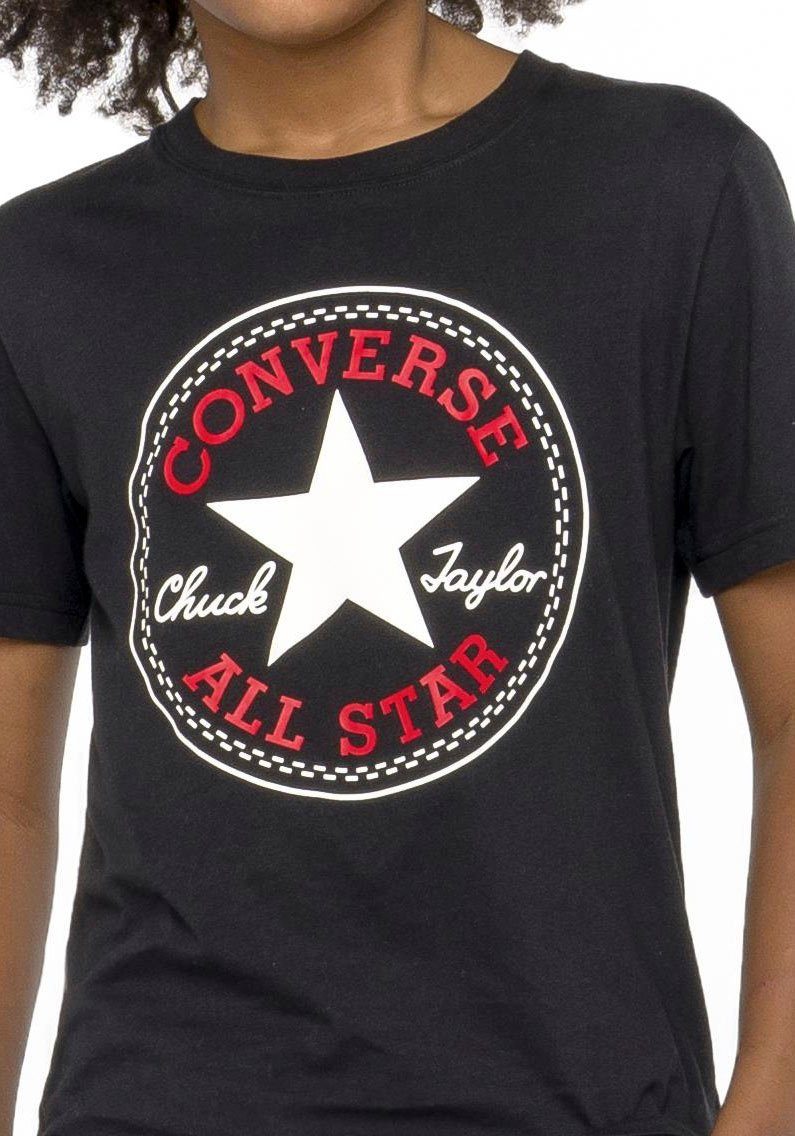 Converse Kurzarmshirt für Kinder Kurzarm, sportlicher Stil, mit Logodruck, elastisches Material