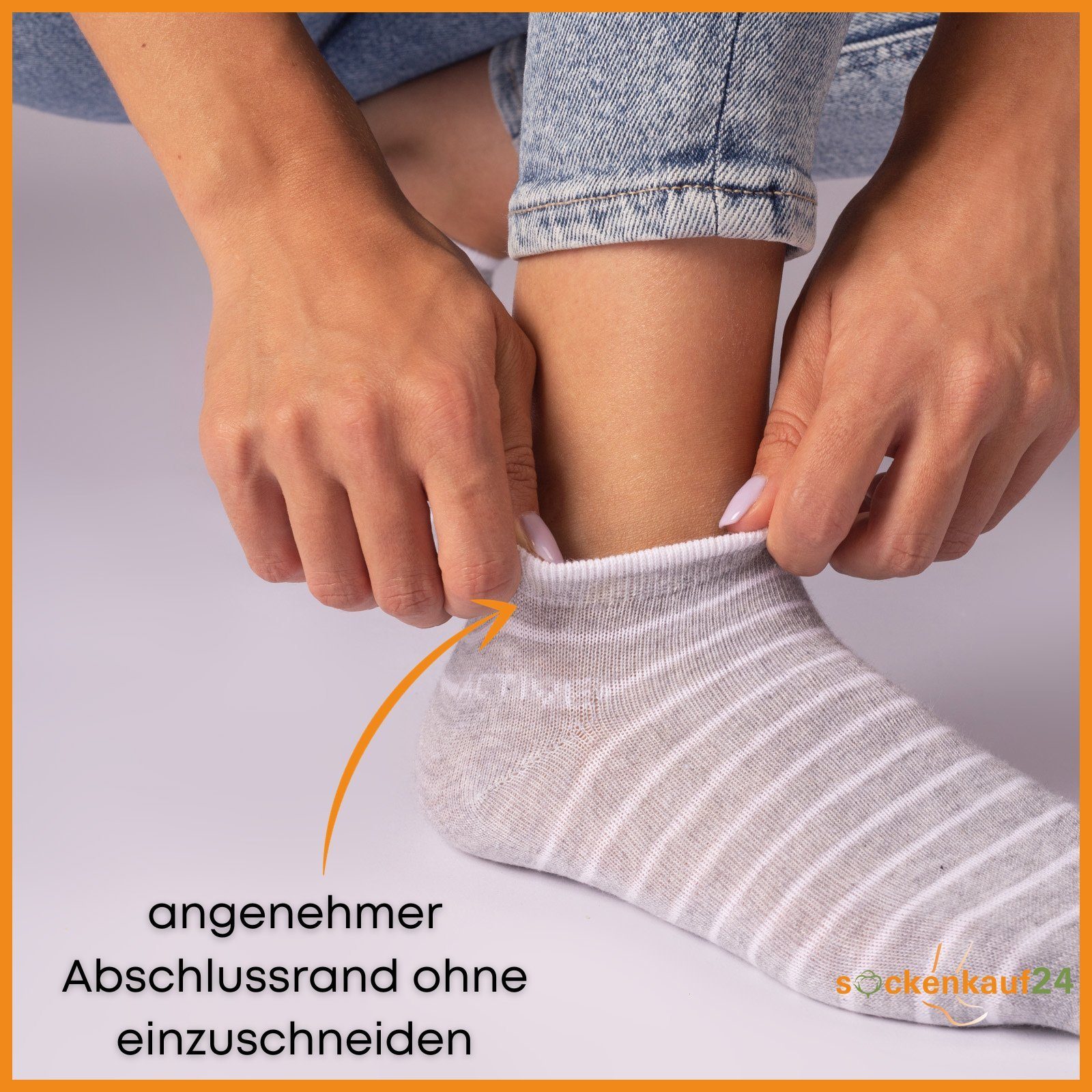 sockenkauf24 Sneakersocken 10 Paar Damen Sneaker Socken Mehrfarbig (39-42, 36832+36844/2) Streifen Punkte Herzen Maritim Baumwolle WP