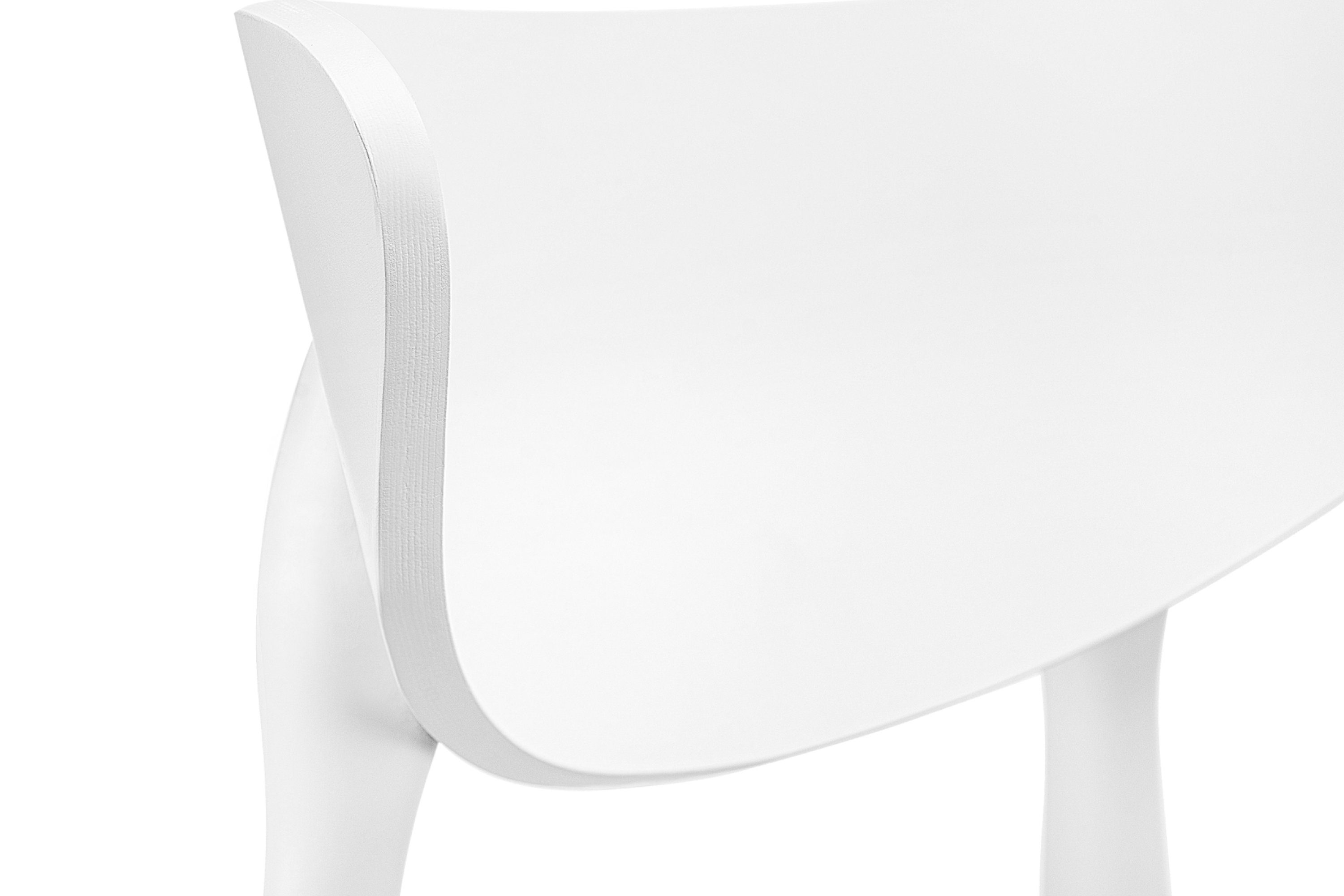 Konsimo Holzstuhl RABI Esszimmer Stuhl aus weiß Gestell Esstischstuhl (Esszimmerstühl, Walnuss Massivholz, 2 Küchenstuhl / St), Veloursitz beige