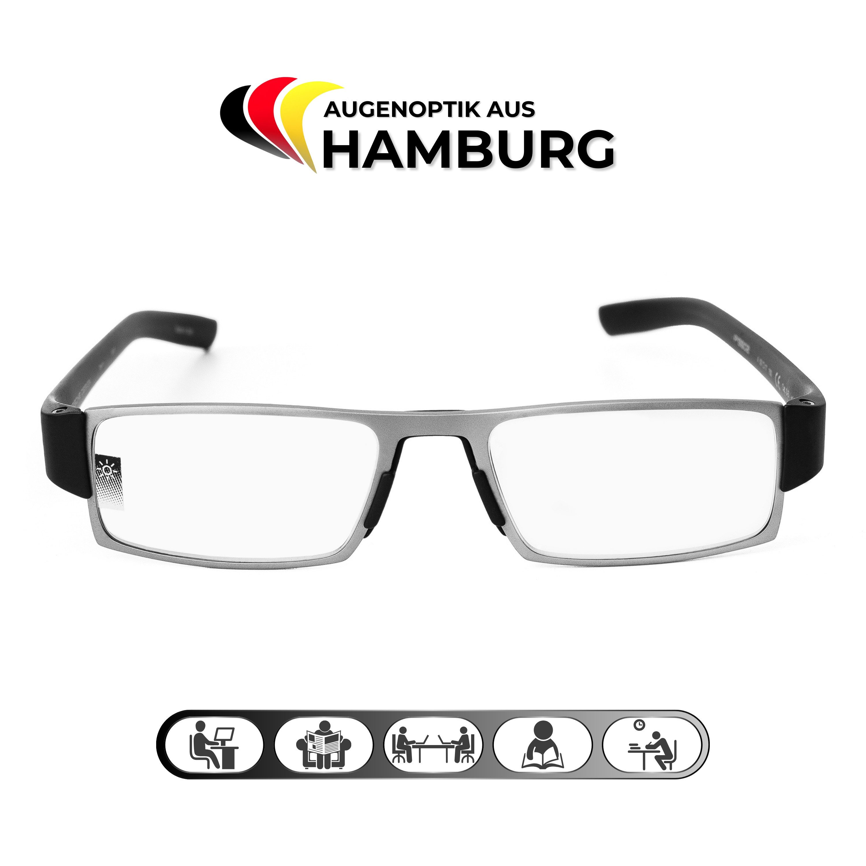 PORSCHE Design Brillengestell Porsche Design Lesebrille P8802, Sehhilfe aus Edelstahl, Modell: A, 100 % Original Porsche Design, Direkt vom Optiker