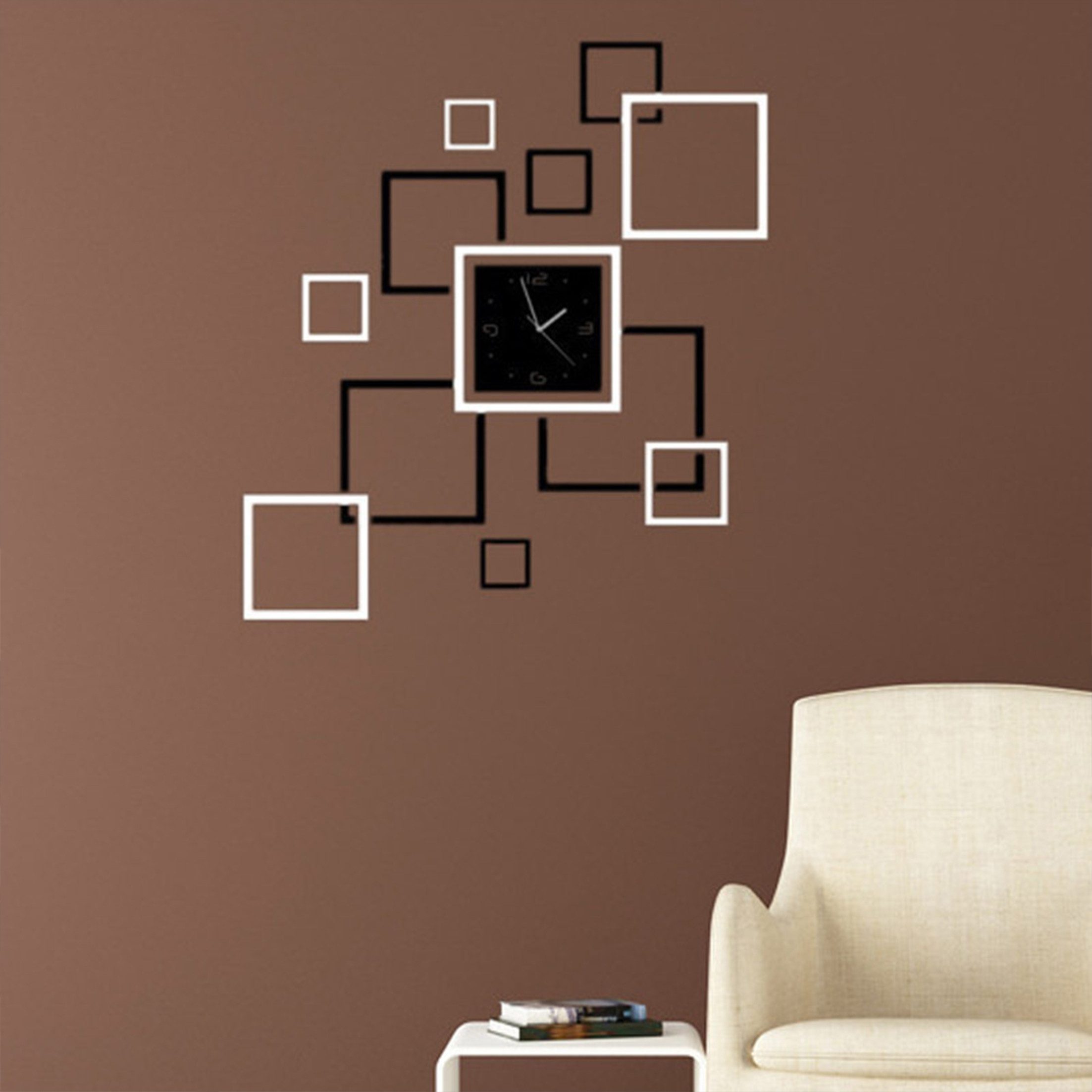 KINSI Wanduhr Dekorative Wanduhren, DIY-Wanduhren,Wanduhren, Box-Collage-Uhren (Größe der Collage 60*45CM)