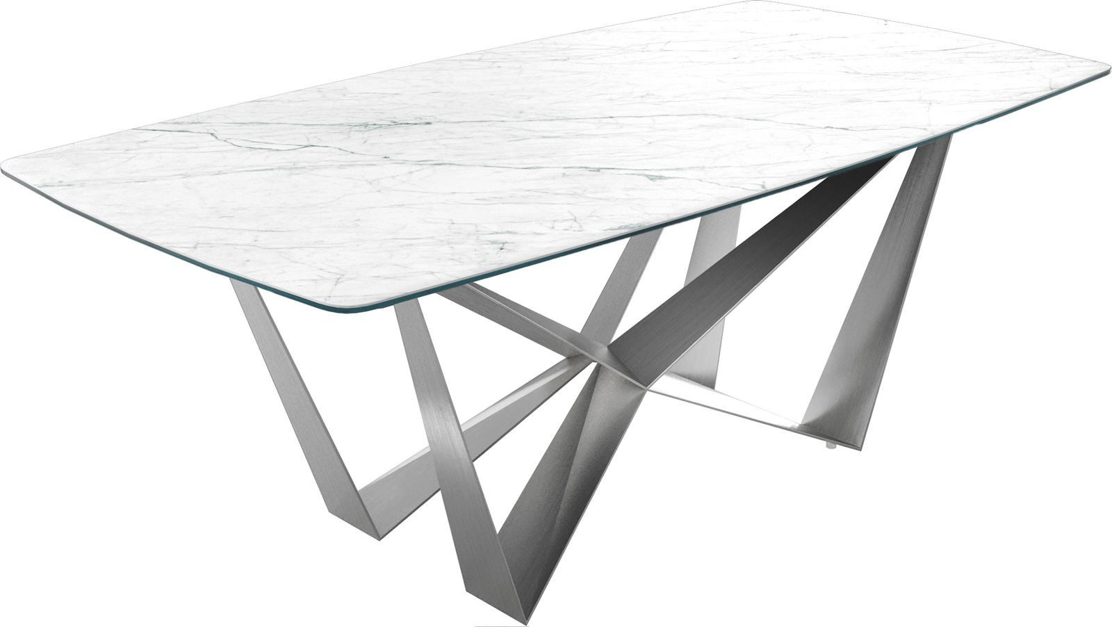 DELIFE Esstisch Edge, Bootsform 200x100cm Laminam® günstig online kaufen