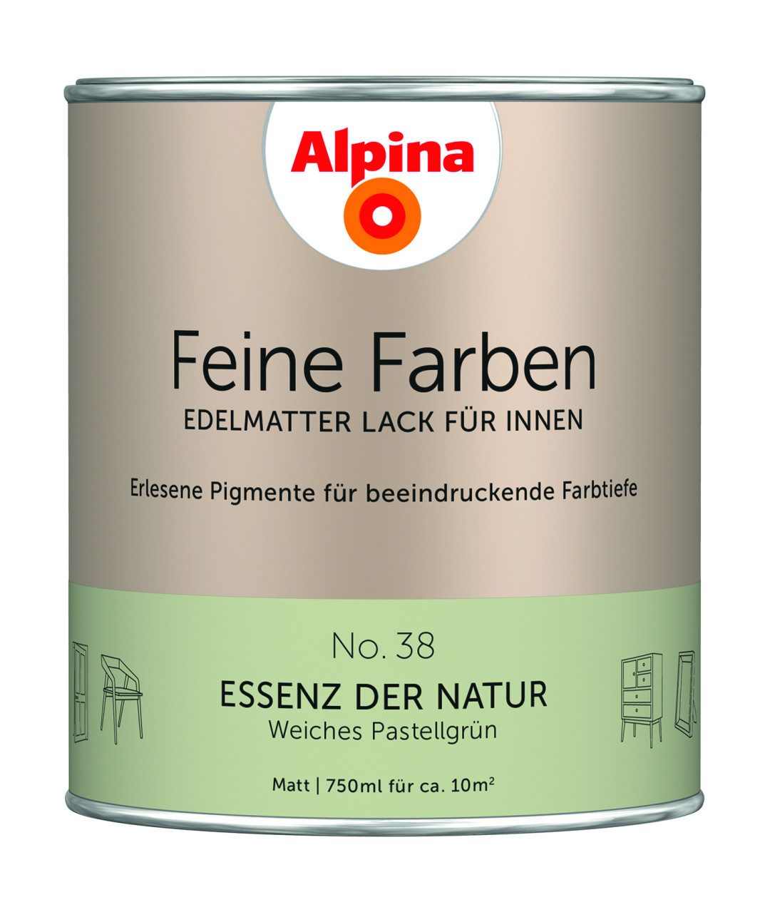 Alpina Wandfarbe Alpina Feine Farben Lack No. 38 Essenz der Natur -. € 25,19, (€ 33,59 pro 1 l).