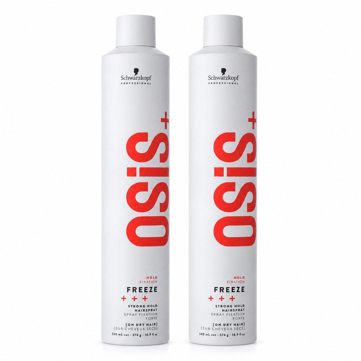 Schwarzkopf Professional Haarstyling-Liquid 2x Schwarzkopf Professional OSiS Freeze 500 ml, 2-tlg., Haargel - Paste