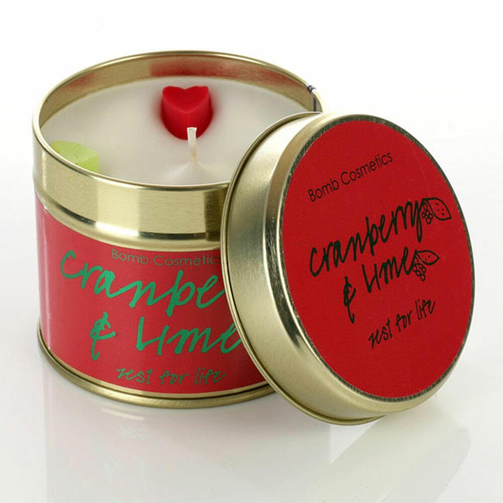 Bomb Cosmetics Duftkerze Cranberry & Lime, in Metalldose