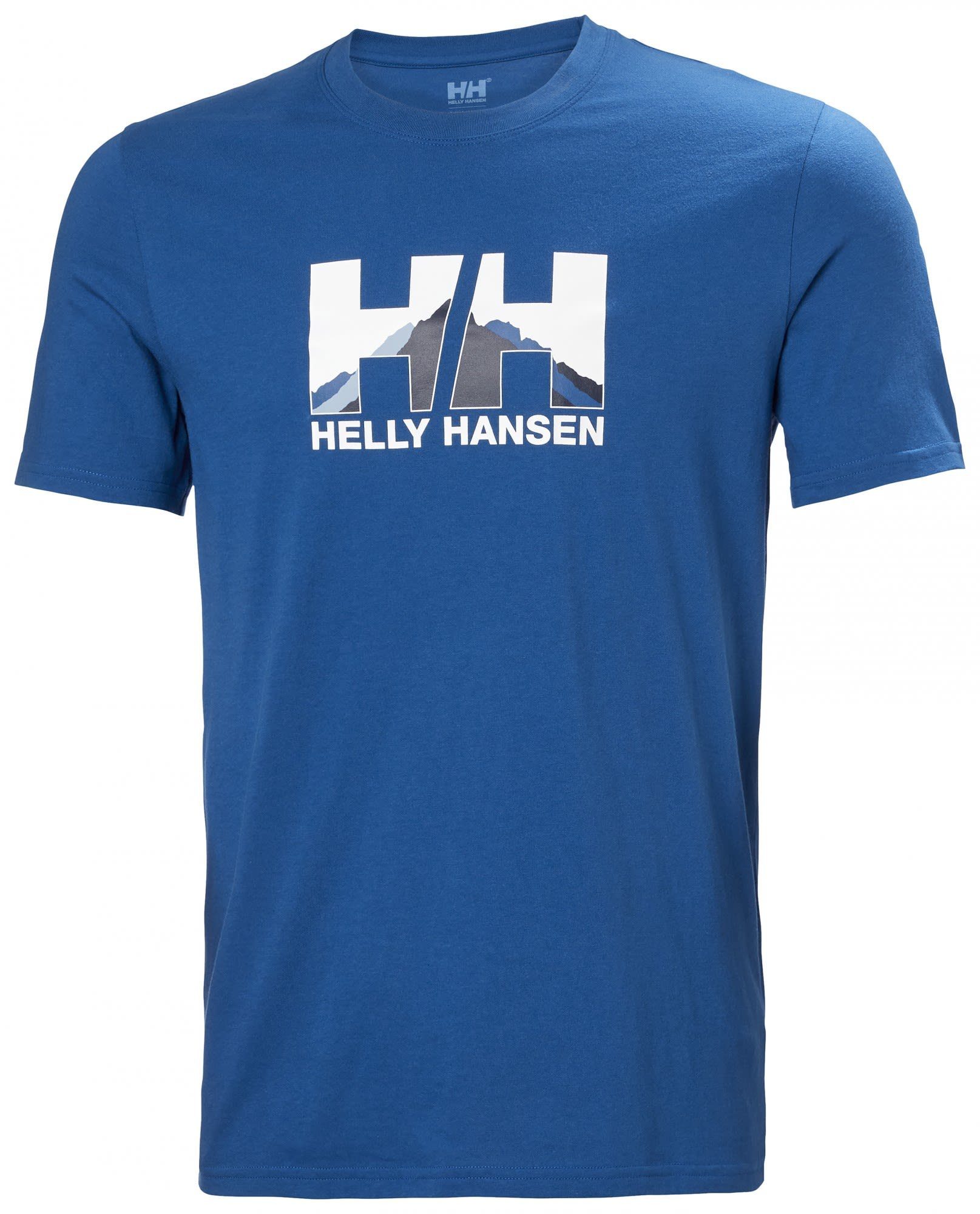 Helly Hansen T-Shirt Helly Hansen M Nord Graphic T-shirt Herren Deep Fjord