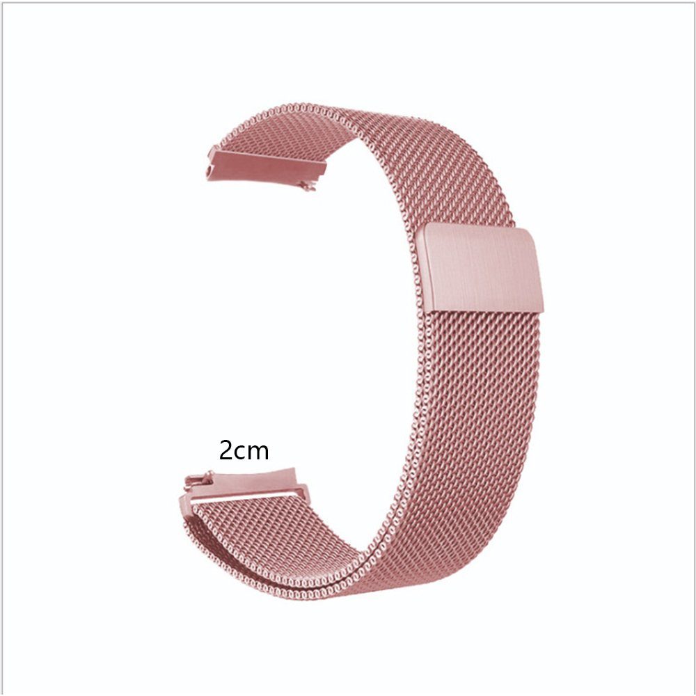 Uhrenarmband GelldG Galaxy Rosa Mesh mit Watch Edelstahl Armband Metall 5/4 kompatibel Samsung
