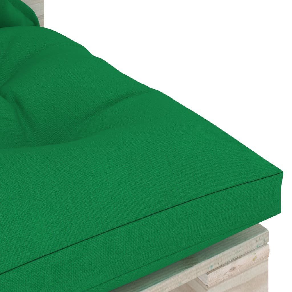 Loungesofa Teile Kissen Outdoor-Mittelsofa 1 mit Grün Paletten Kiefernholz, vidaXL