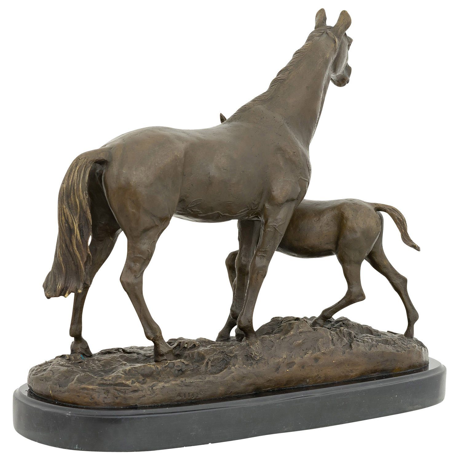 Jules Mene Aubaho Fohlen Bronzeskulptur Antik-Stil Skulptur Pierre Re nach Pferd Figur