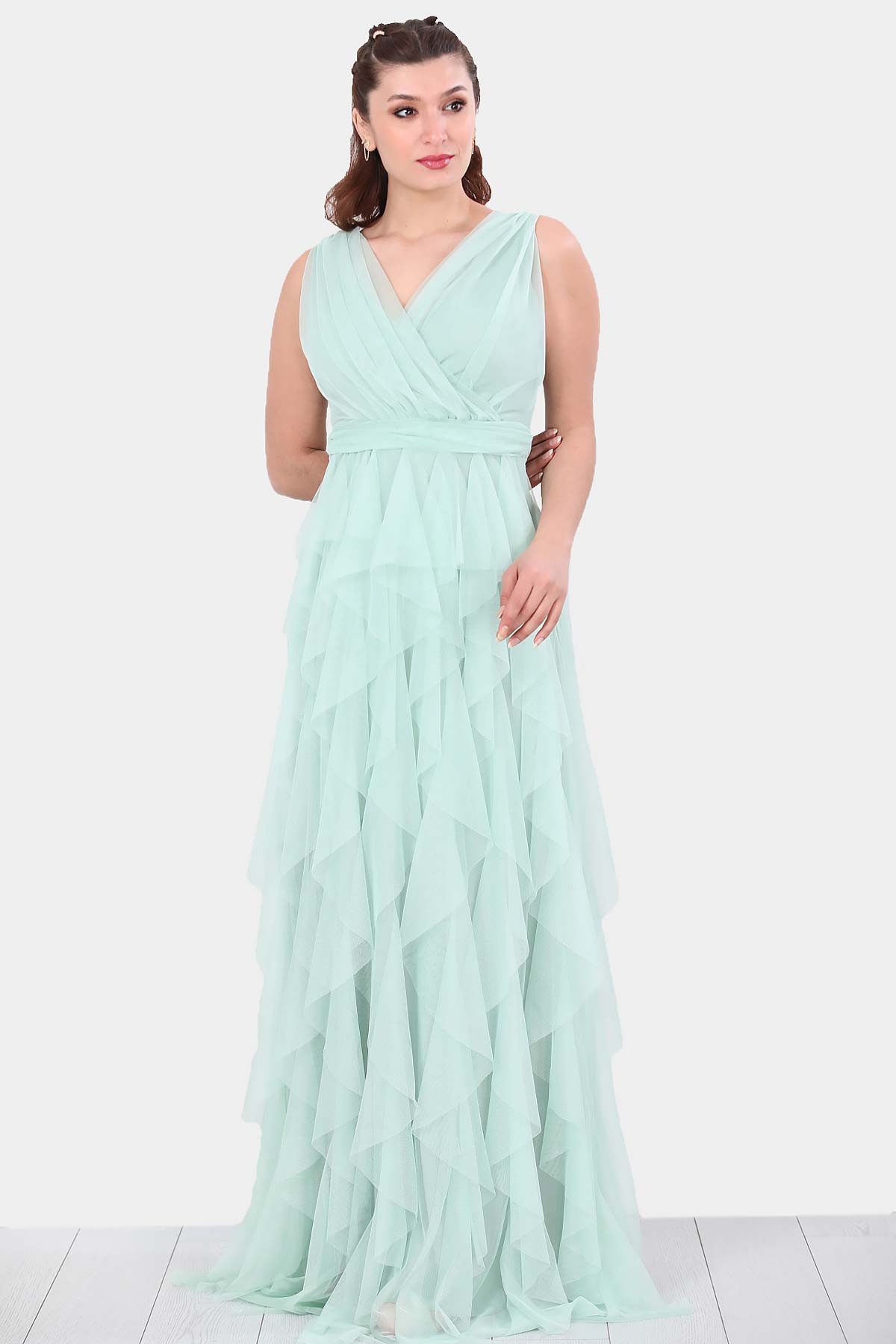 Modabout Abendkleid Langes Maxikleid Hochzeitskleid Für Damen - NELB0063D3360Ç-Y (1-tlg)