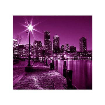 liwwing Fototapete Fototapete Laterne Nacht New York Skyline Lichter Fluss liwwing no. 857, New York