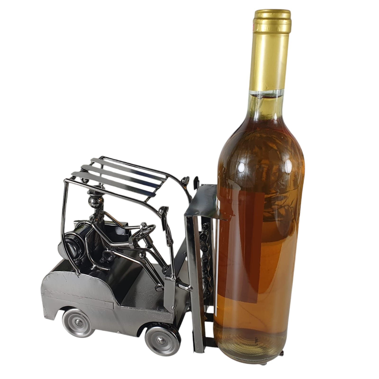 Aspinaworld Weinflaschenhalter Deko Gabelstapler Weinflaschenhalter 19 cm
