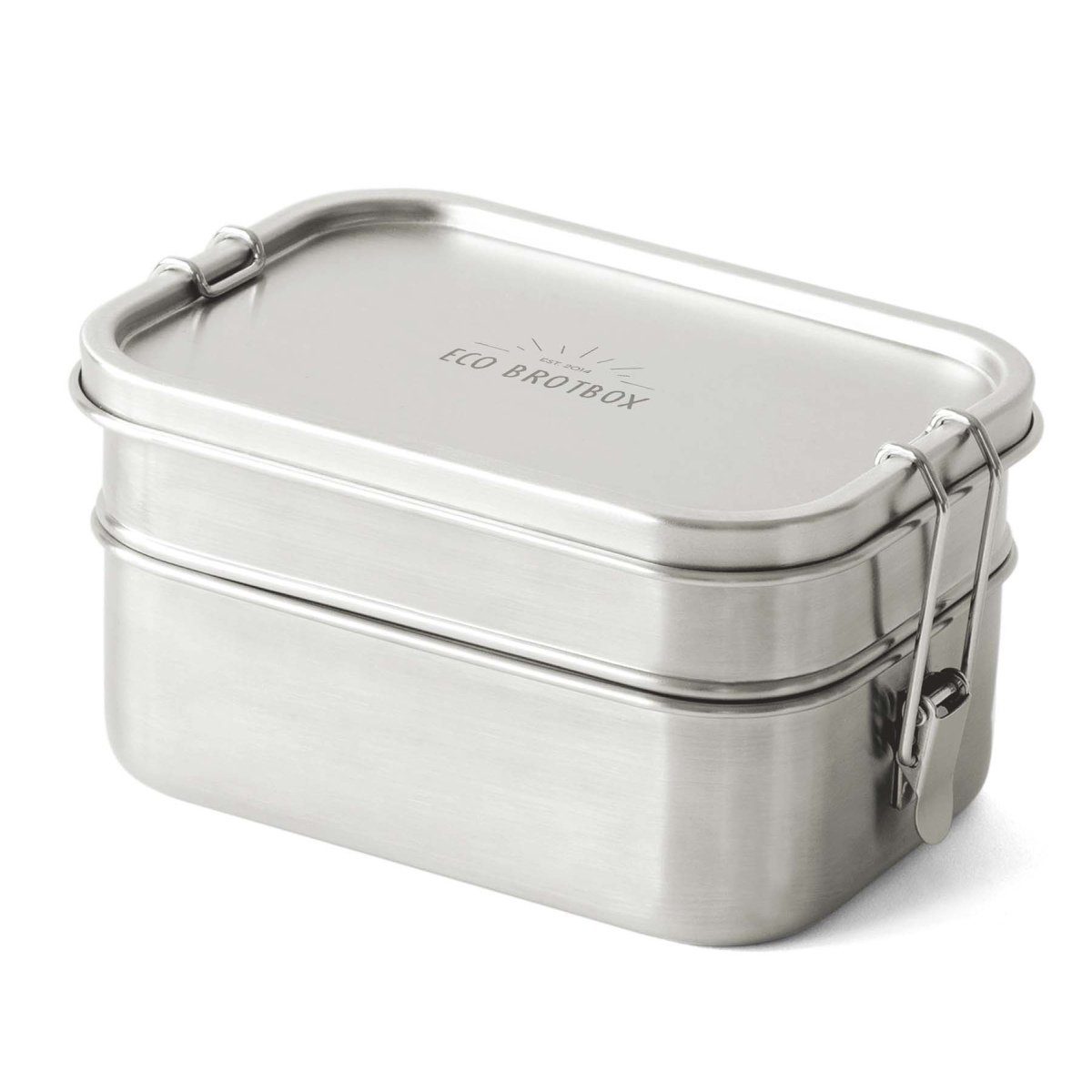 ECO Brotbox Lunchbox Brotbox Yogi Double+ Edelstahl, Edelstahl