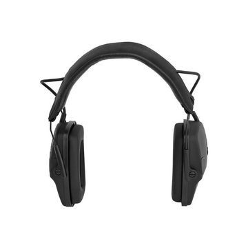 MSW Kapselgehörschutz Lärmschutzkopfhörer mit Außengeräuschregelung, Schwarz