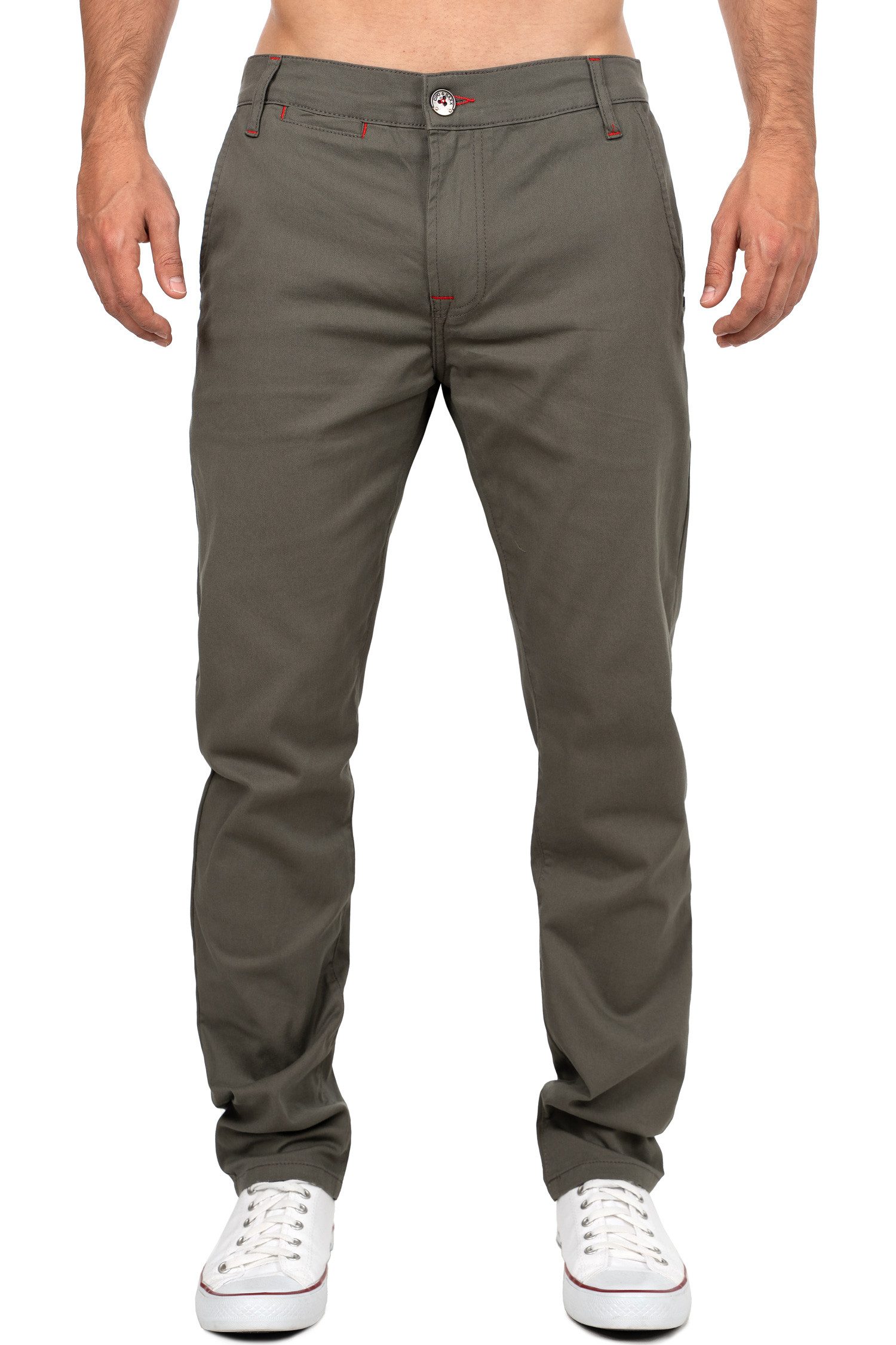 Cipo & Baxx Stoffhose Cipo & Baxx Herren Hose CD842 Label-Applikation