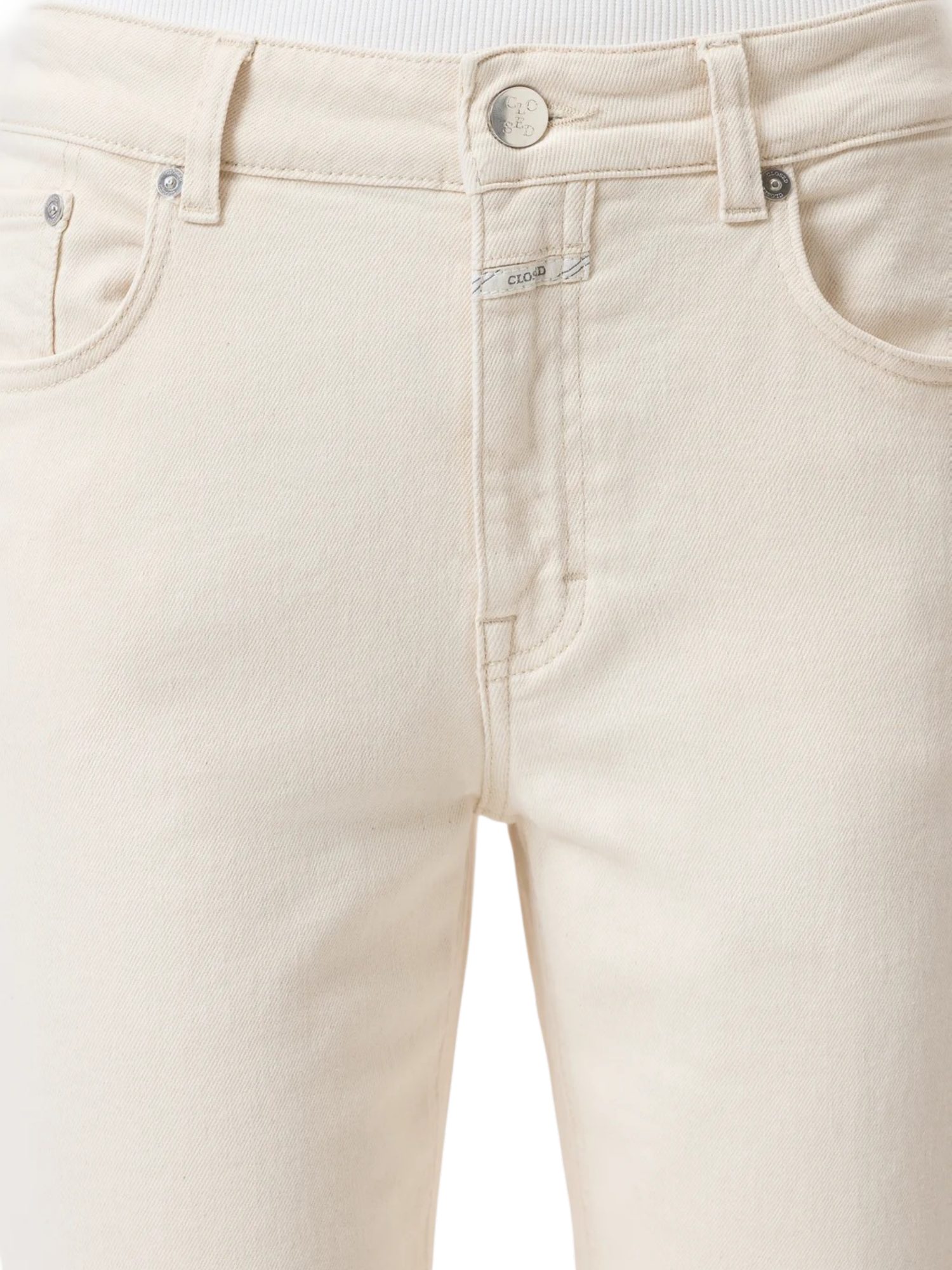 CLOSED Stoffhose natur, Casual, Baumwolle, Unifarben, Straight Leg, Mittel
