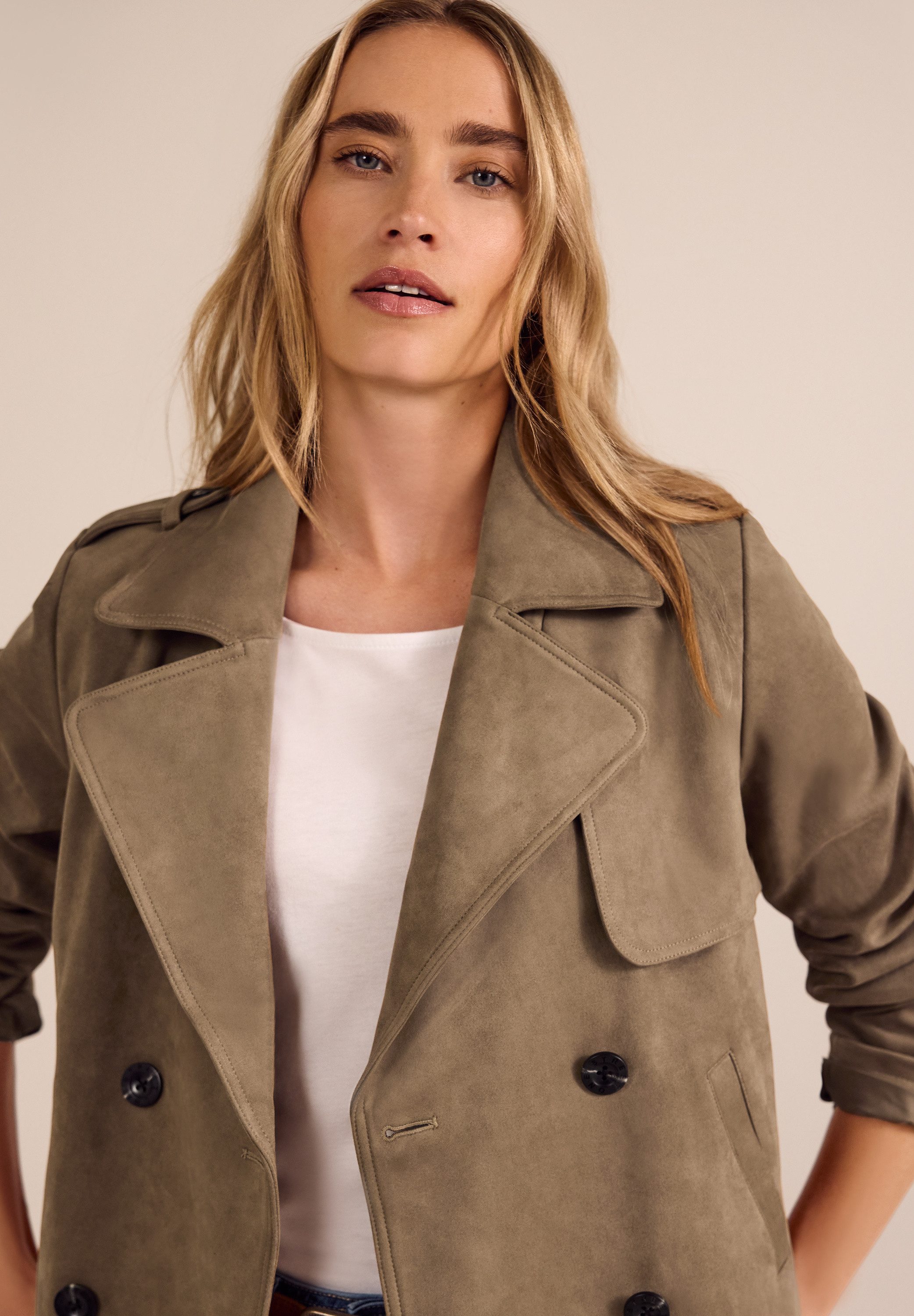 STREET ONE Lederimitatjacke in Velours-Optik günstig online kaufen