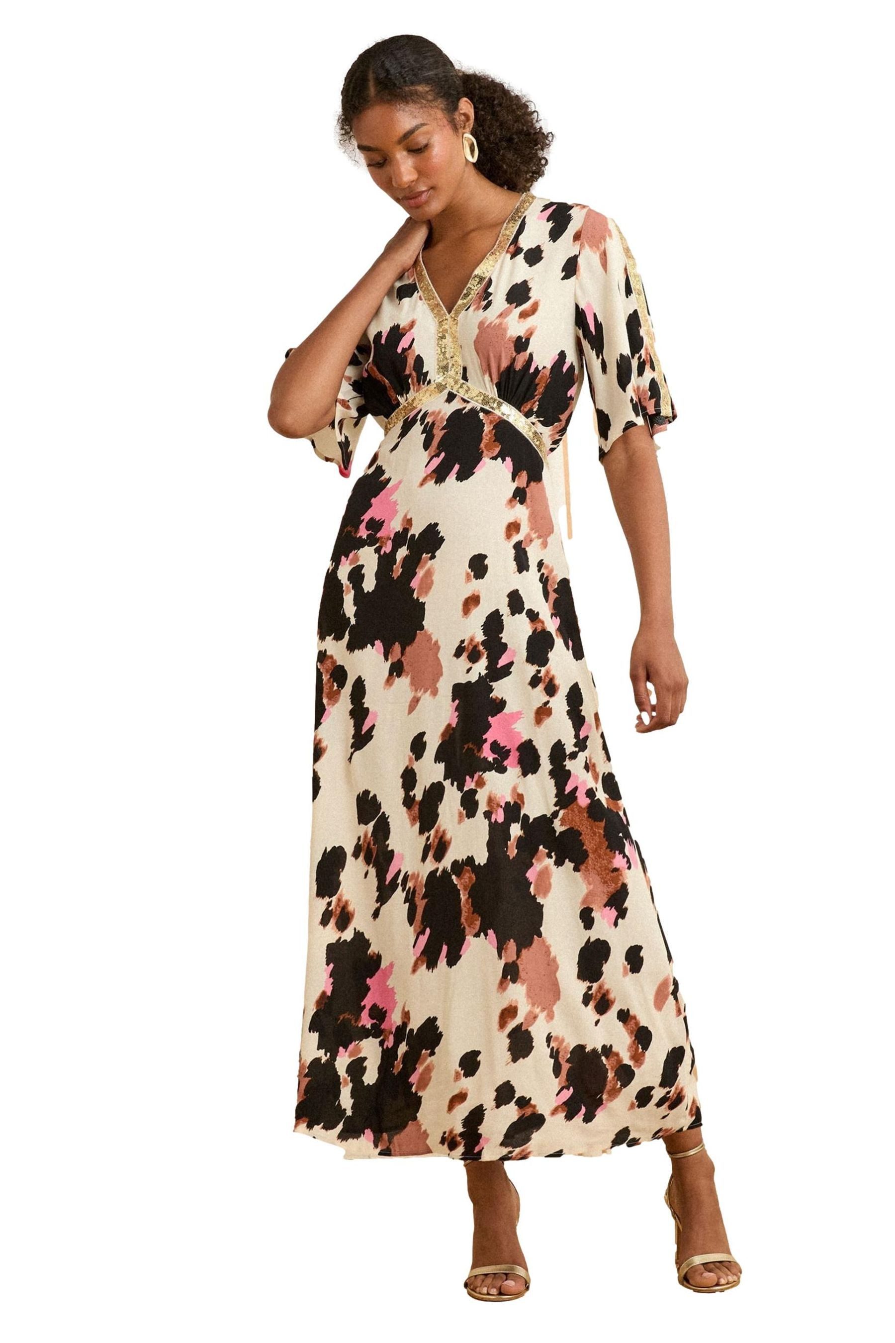 Love & Roses Midikleid Love & Roses Midikleid mit Pailletten, Regular (1-tlg)