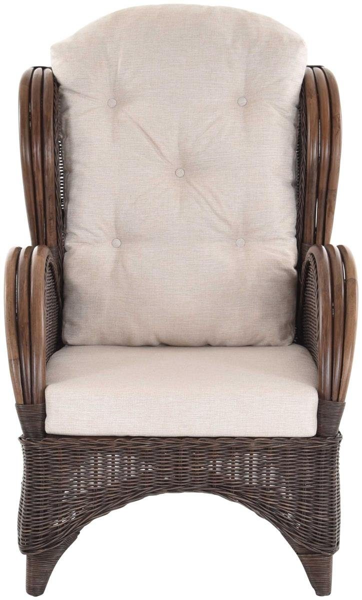 Krines Home Relaxsessel Ohrensessel Hochlehnsessel Rattan/Fernsehsessel günstig online kaufen