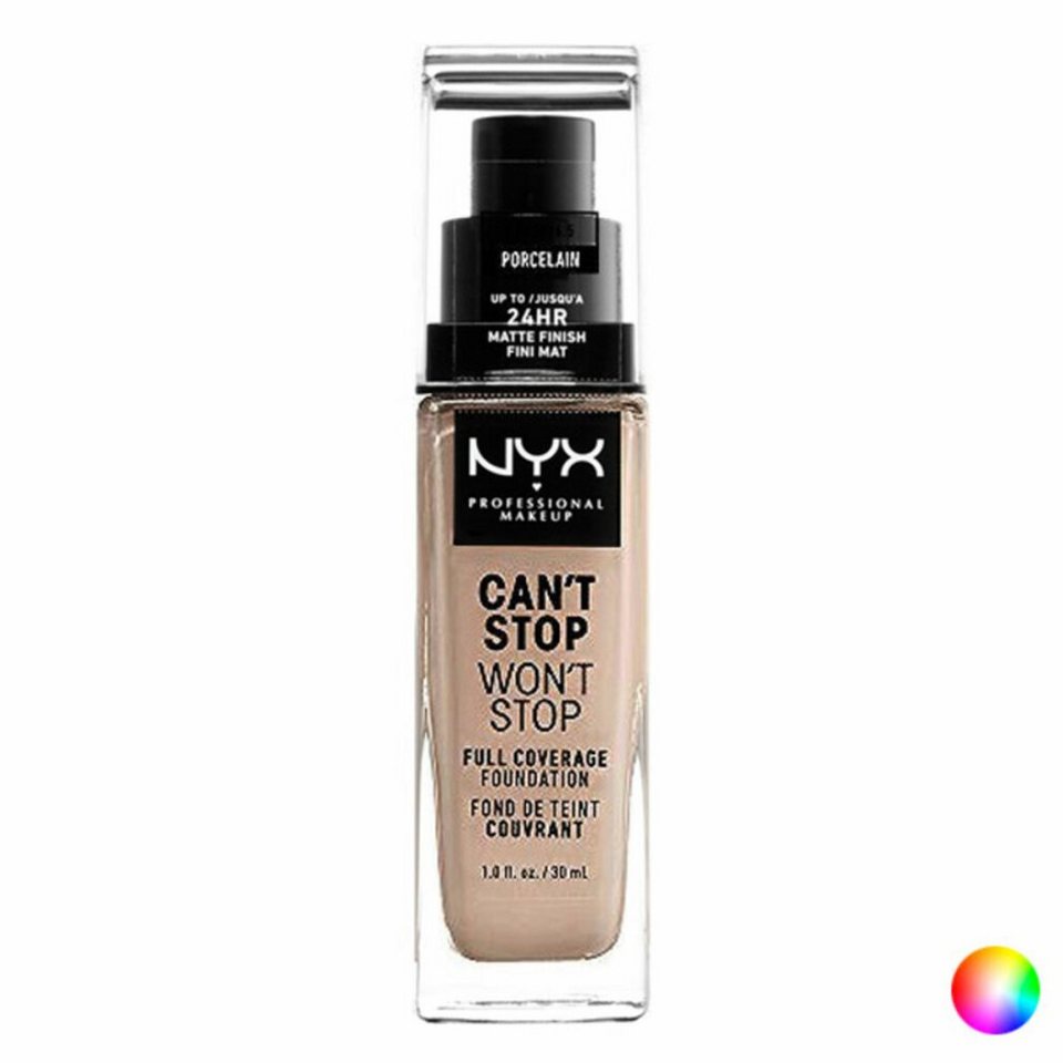 Nyx Professional Make Up Foundation Can't Stop Won't Stop Full Coverage  Foundation Vanilla 30ml, langanhaltend, abdeckend, mattierend,  feuchtigkeitsspendend, natürlich