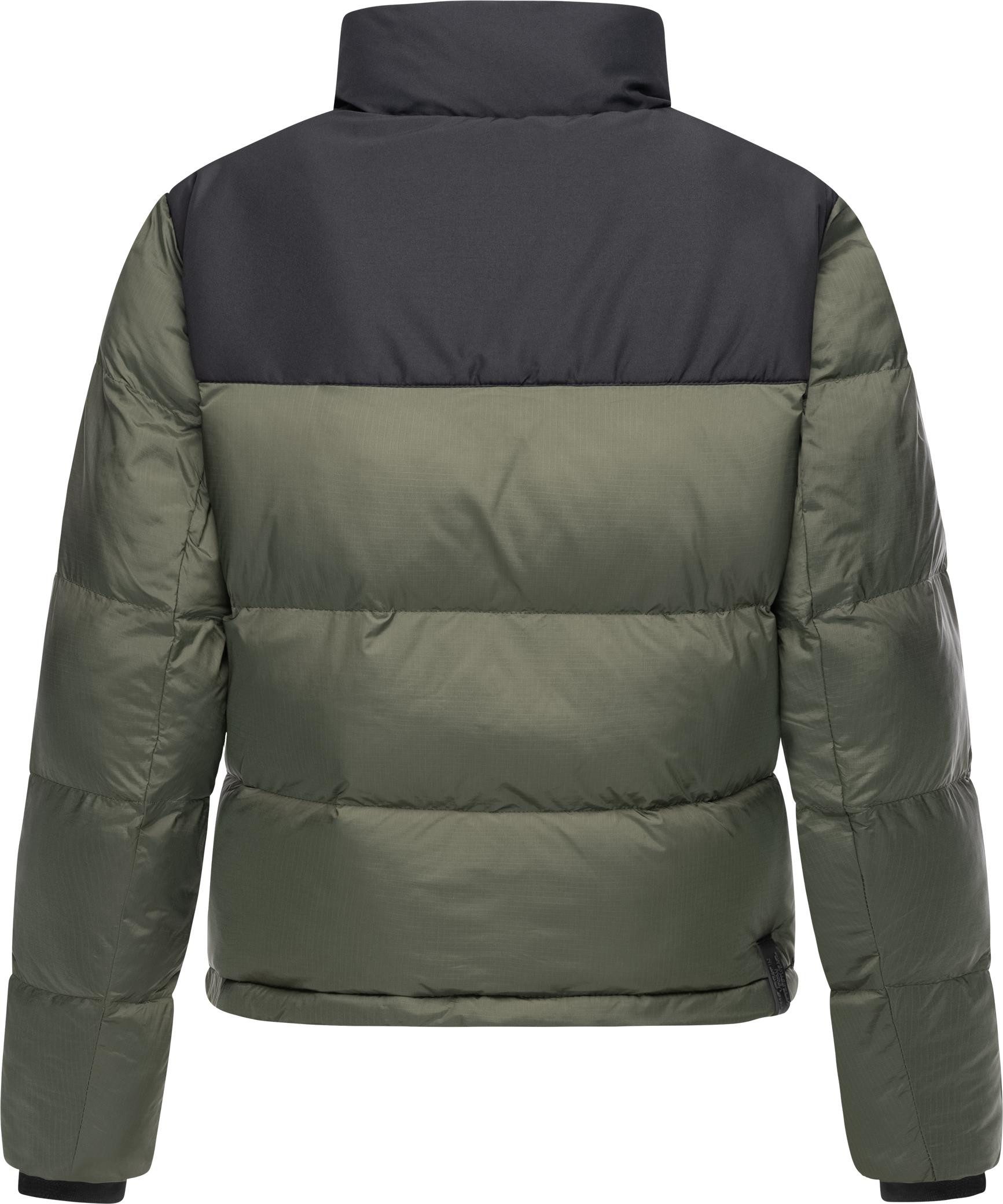 Ragwear Steppjacke Serah stylische Damen Winterjacke im Colourblocking-Design