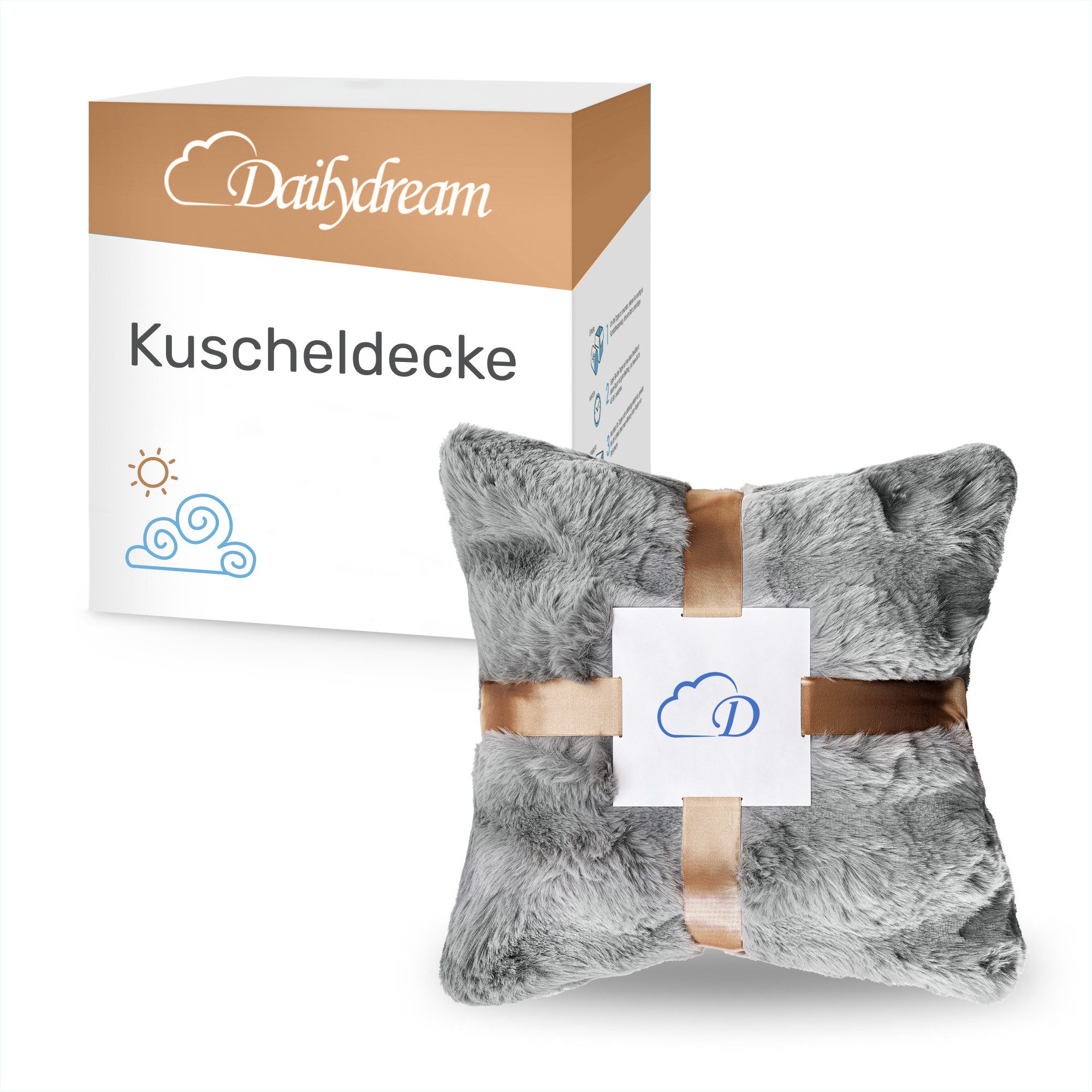 Dailydream Tagesdecke Dailydream Kuscheldecke 150 x 200 cm grau, flauschig, weich
