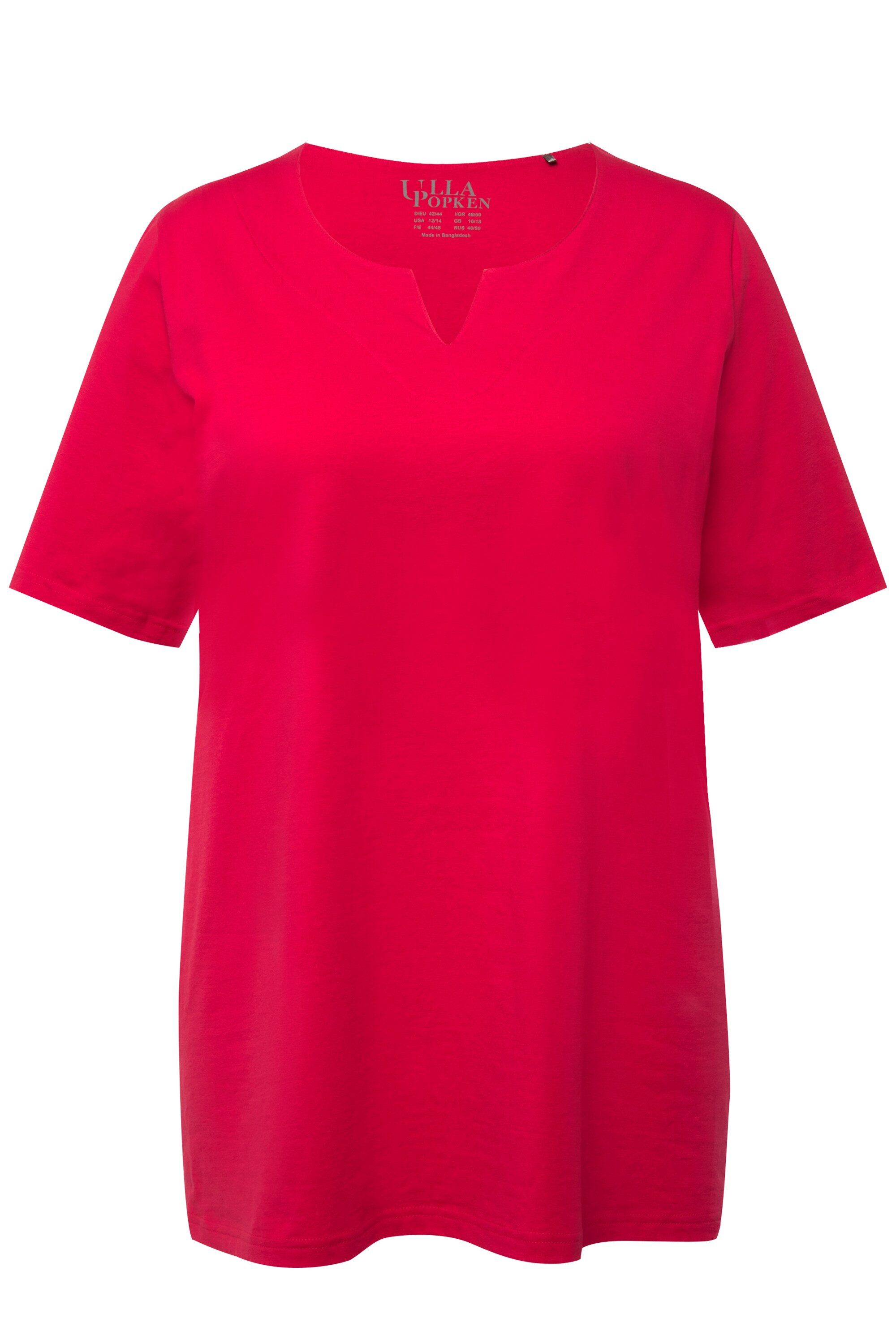 Ulla Popken T-Shirt T-Shirt A-Linie Tunika-Ausschnitt günstig online kaufen
