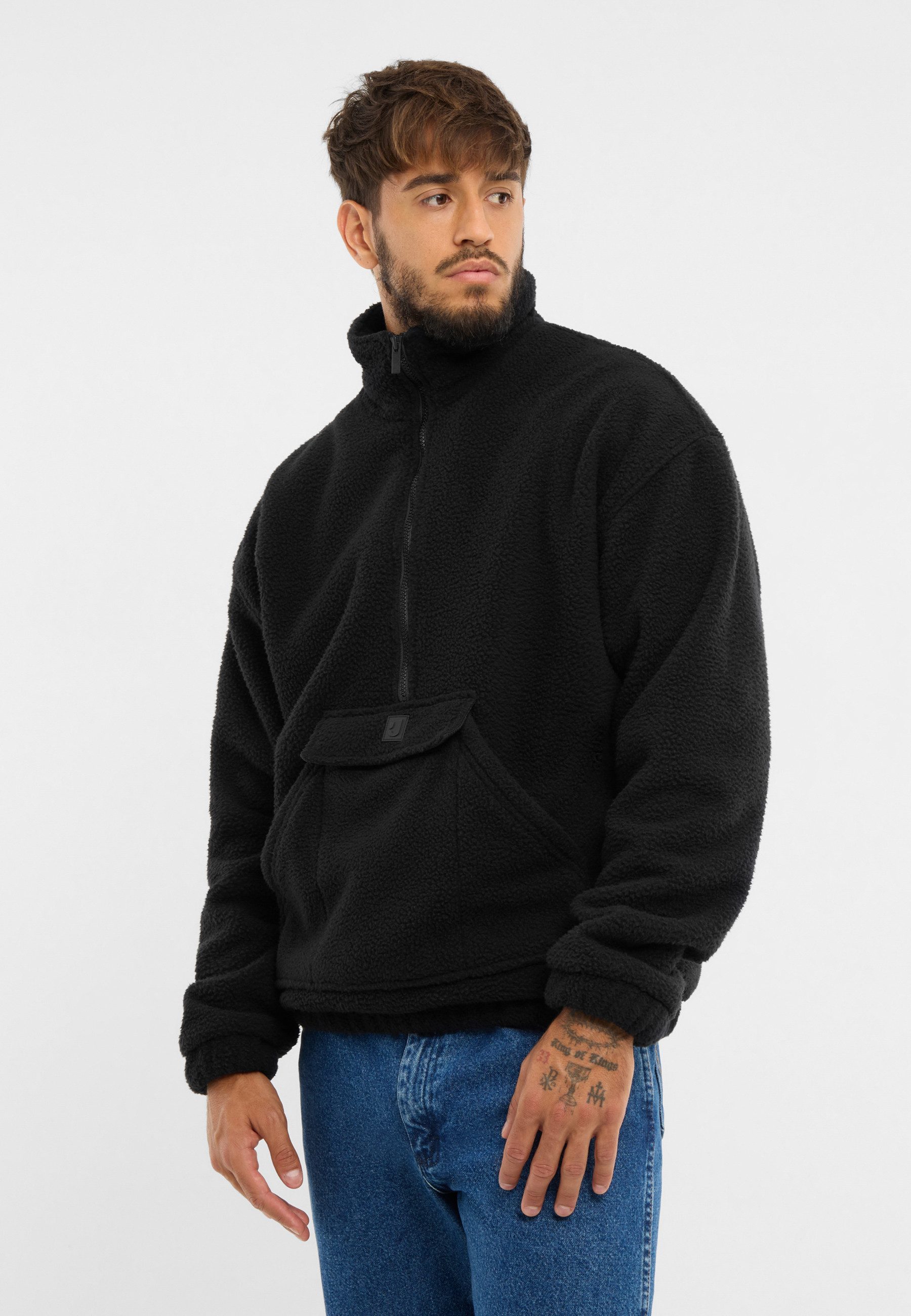 Johnny Urban Fleecepullover Ruben Fleece Half Zip Jumper (1-tlg) Gemütlicher Fleece Troyer mit Taschen