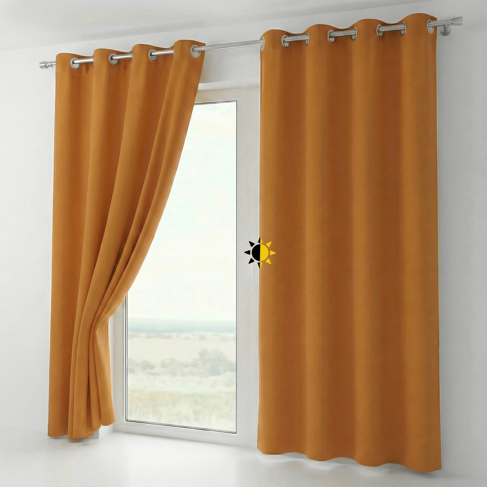 Beautex Verdunkelungsvorhang Verdunkelungsgardine Ösen Vorhang blickdicht abdunkelnd (1 St), Ösen, verdunkelnd