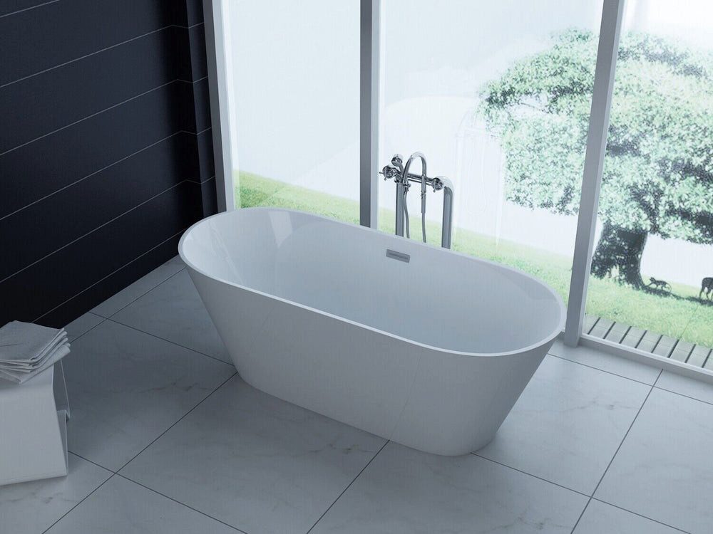 DEKO VERTRIEB BAYERN Whirlpool-Badewanne Luxus freistehende Badewanne 170 Designer Acrylwanne