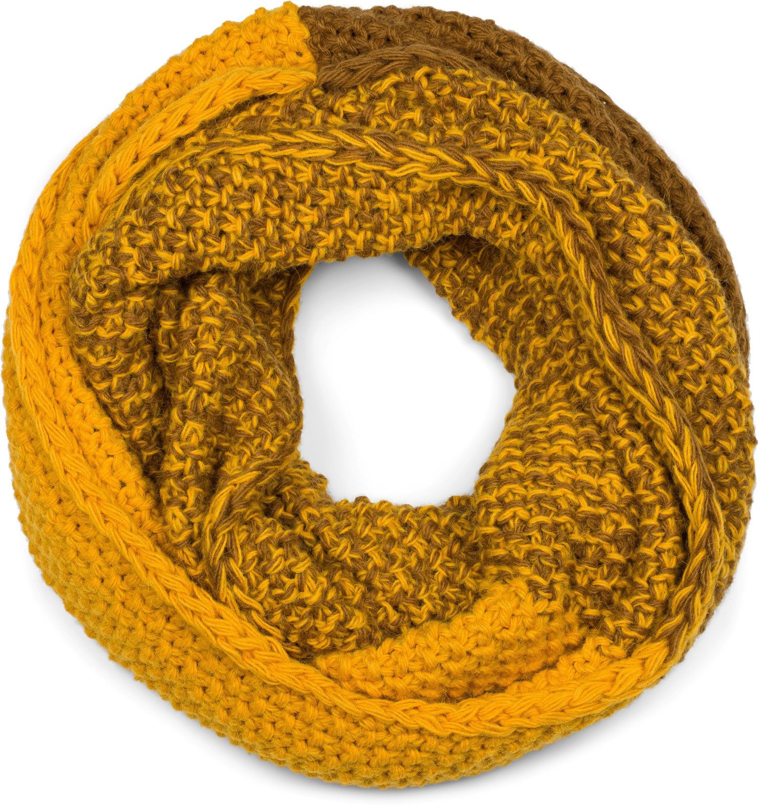 styleBREAKER Strickschal 2-Farbiges Ombré Strick Loop, (1-St)