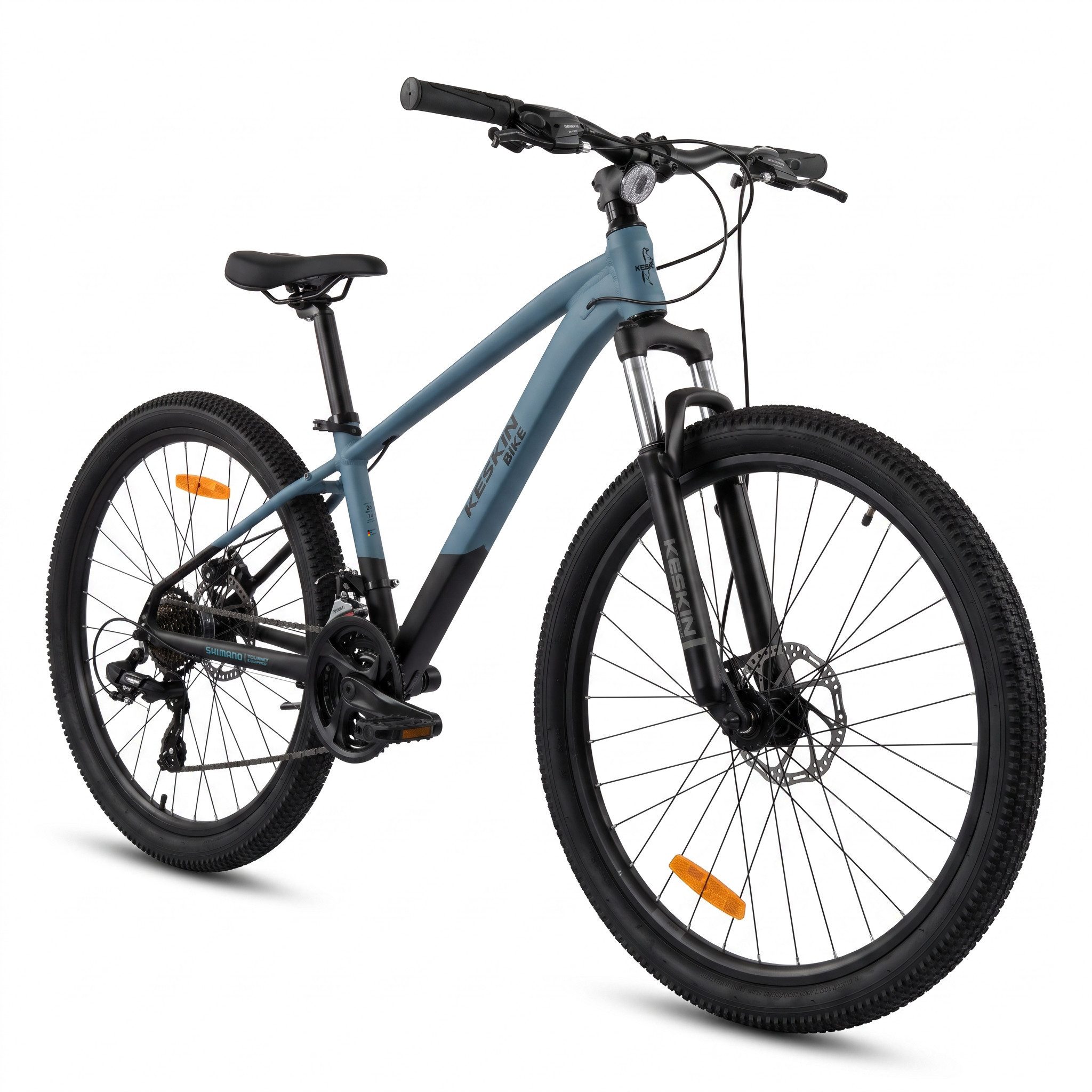 Keskin eBike Mountainbike Keskin MTB1, 26 Zoll Fahrrad für Herren Damen, Mädchen und Jungen, 21 Gang Shimano RD-TY500/EF500 Schaltwerk, Kettenschaltung, (Aluminiumrahmen, mechanischen Scheibenbremsen), mit 26"x 2,35" Luftreifen ideal für Gelände und Allta