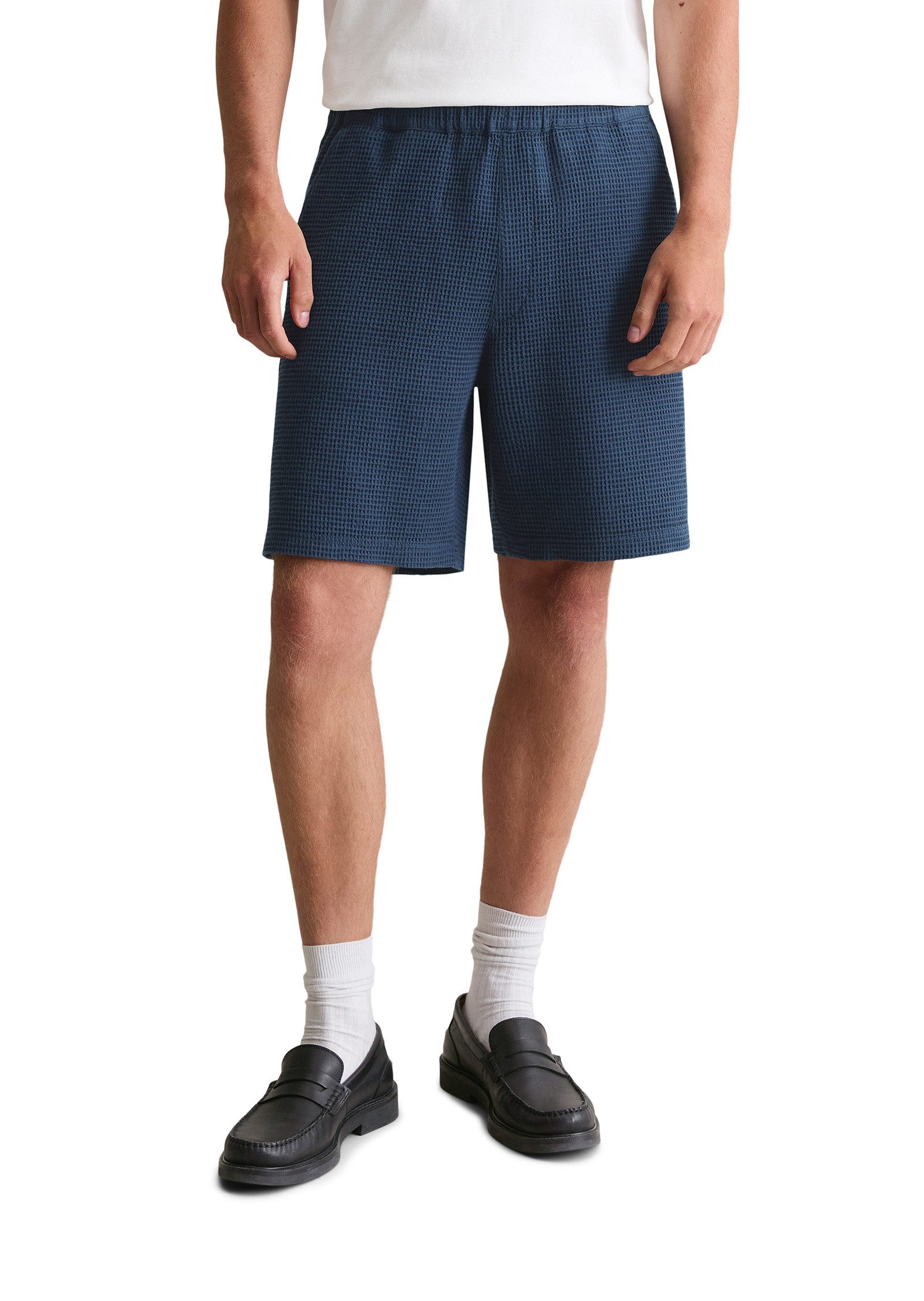 Marc O'Polo DENIM Shorts mit markanter Waffel-Struktur