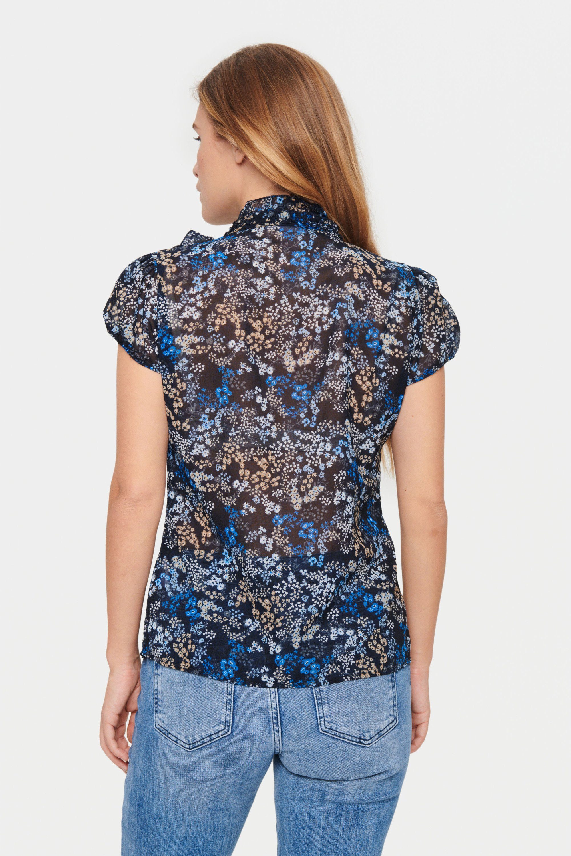 Blue Shirt Bloom Meadow Tropez Deep LillySZ Saint Blusentop SS