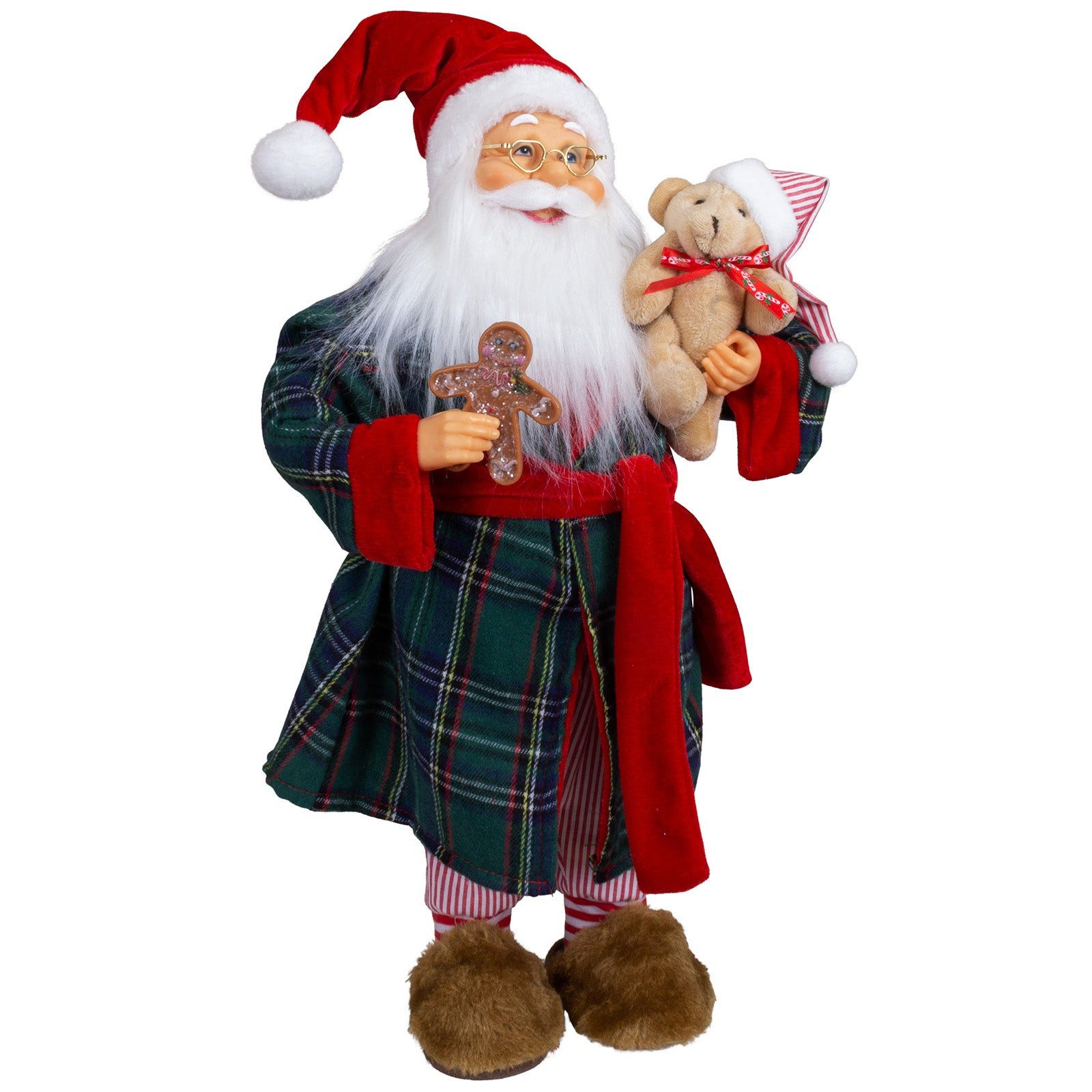 Christmas Paradise Weihnachtsmann Deko Figur Pärchen 45 cm (Weihnachtsdeko, 2 St., stehend), Weihnachtsfrau & Mann im Bademantel